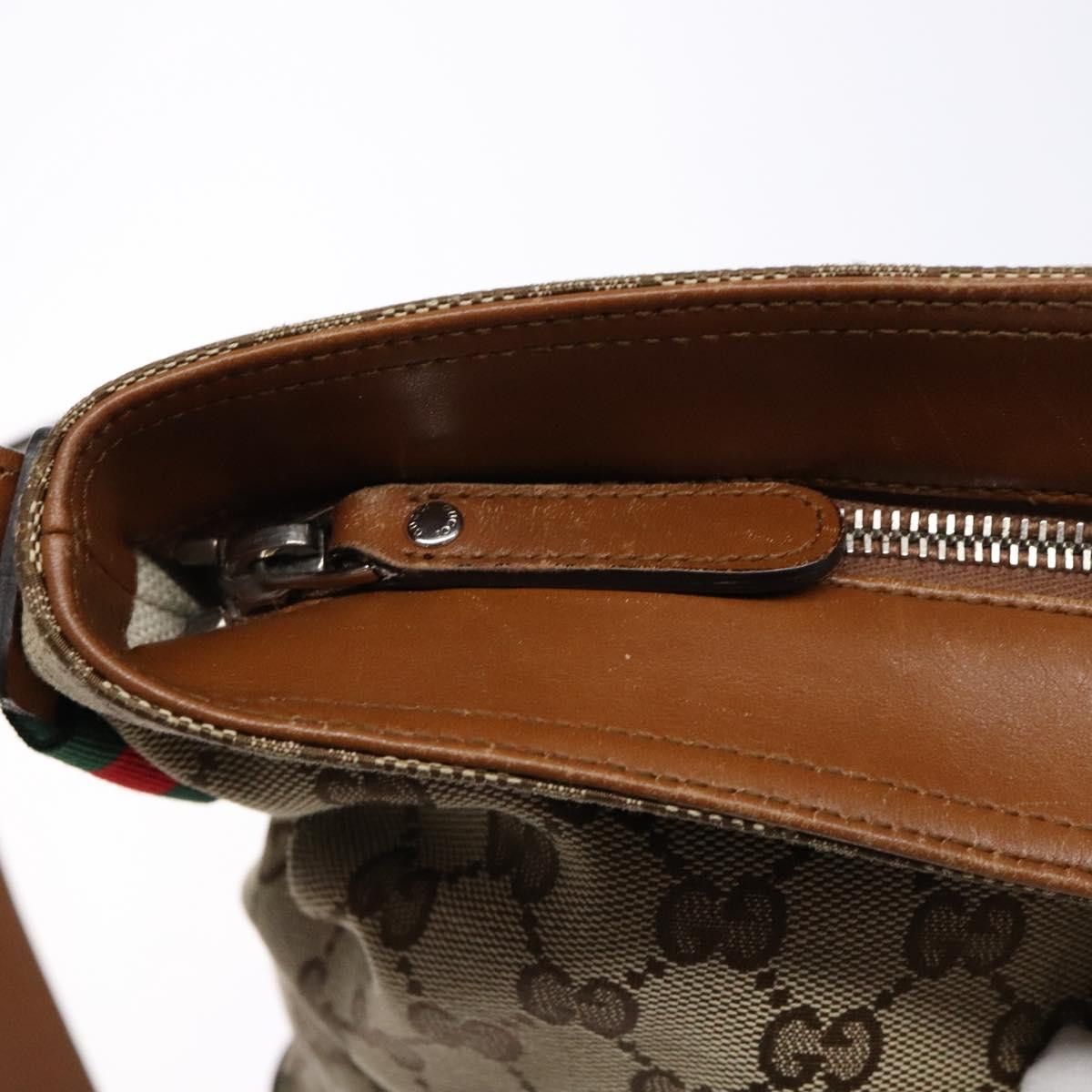 Gucci GUCCI GG Canvas Shoulder Bag Beige Silver Size ONE SIZE - 15 Thumbnail