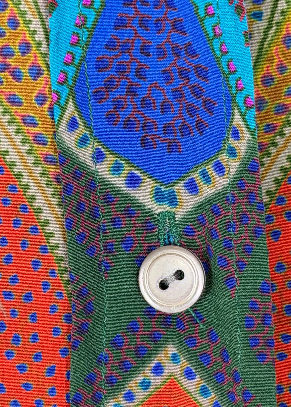 1980s Vintage RL "Purple Tag" Silk Paisley Shirt Made in HK image 4