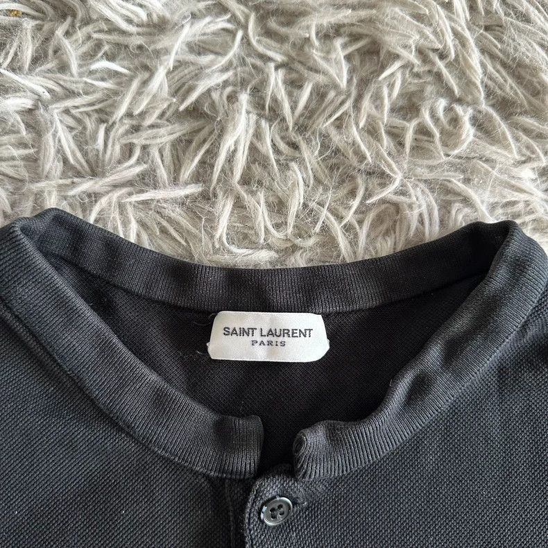 Saint Laurent Paris Saint Laurent Paris Embroidered polo neck short sleeve t-s Size US M / EU 48-50 / 2 - 4 Thumbnail