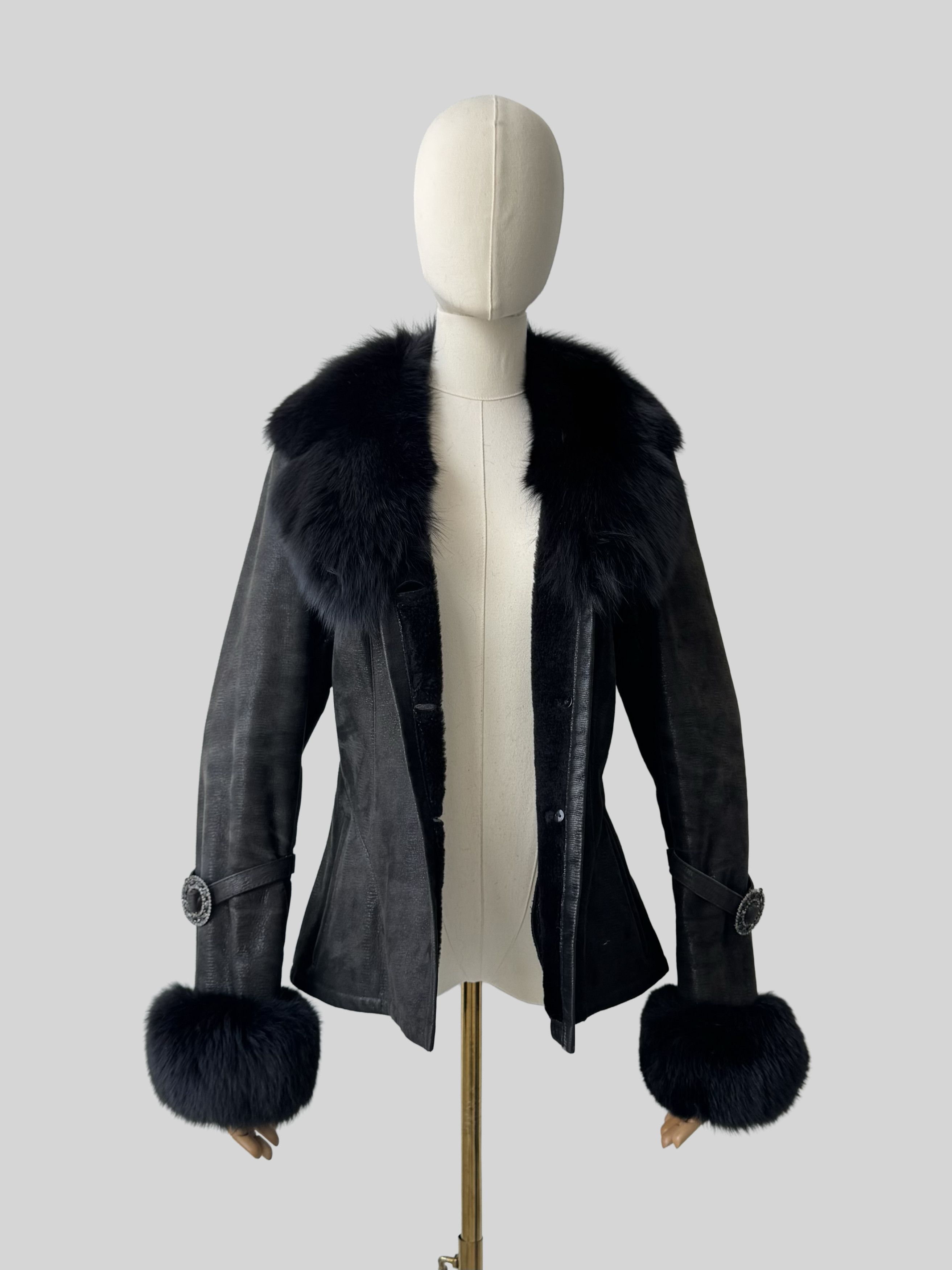 Vintage Vintage Real Sheepskin Cropped Jacket (D15)(D10) Size S / US 4 / IT 40 - 3 Thumbnail