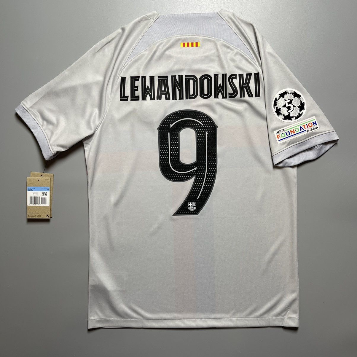 Nike × Vintage BARCELONA NIKE 2022/2023 SOCCER THIRD JERSEY #9 LEWANDOWSKI Size US M / EU 48-50 / 2 - 1 Thumbnail