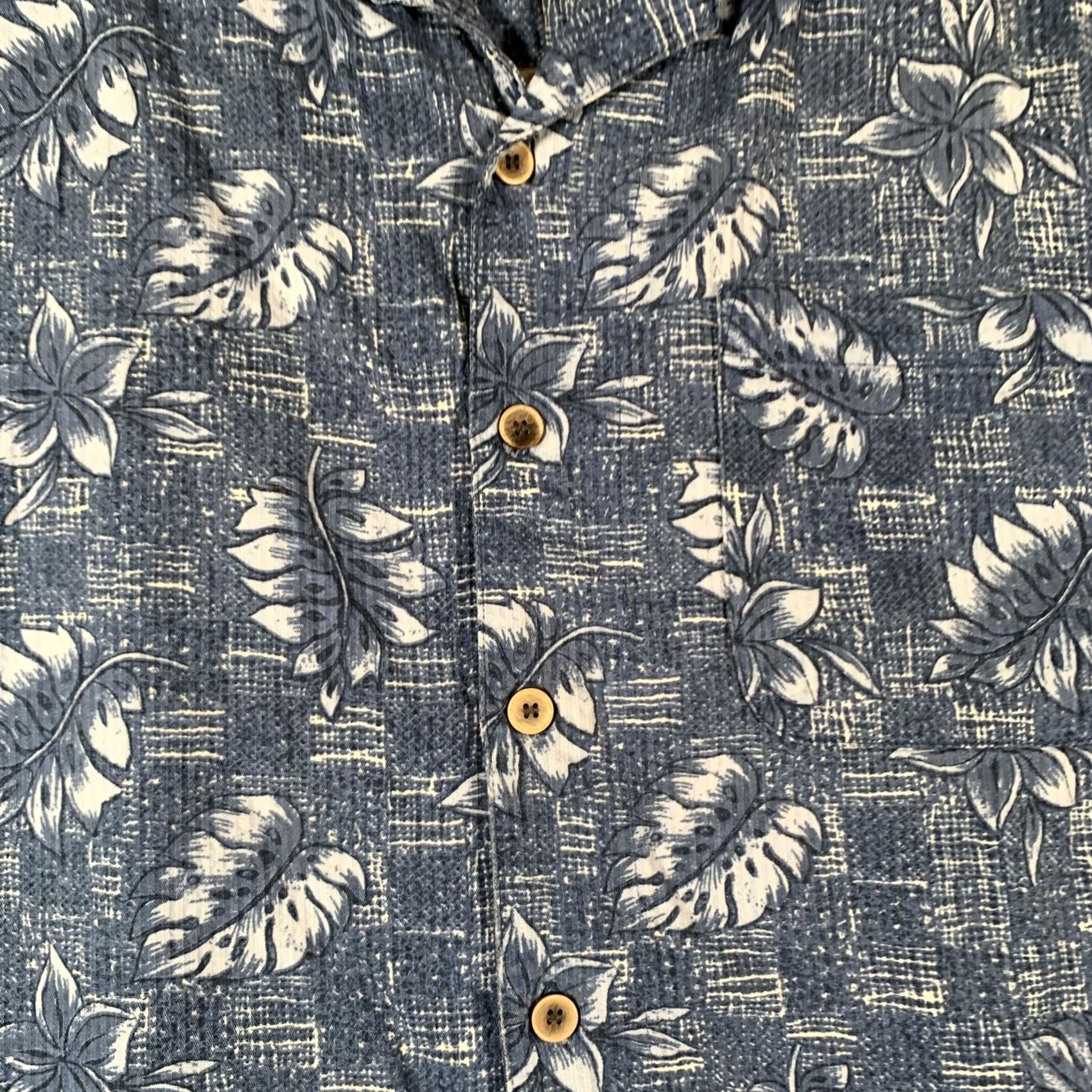 ALOHAS Op Sport Hawaiian Shirt Mens Medium Blue Floral Short Sleeve Button Front Aloha Size US M / EU 48-50 / 2 - 4 Thumbnail