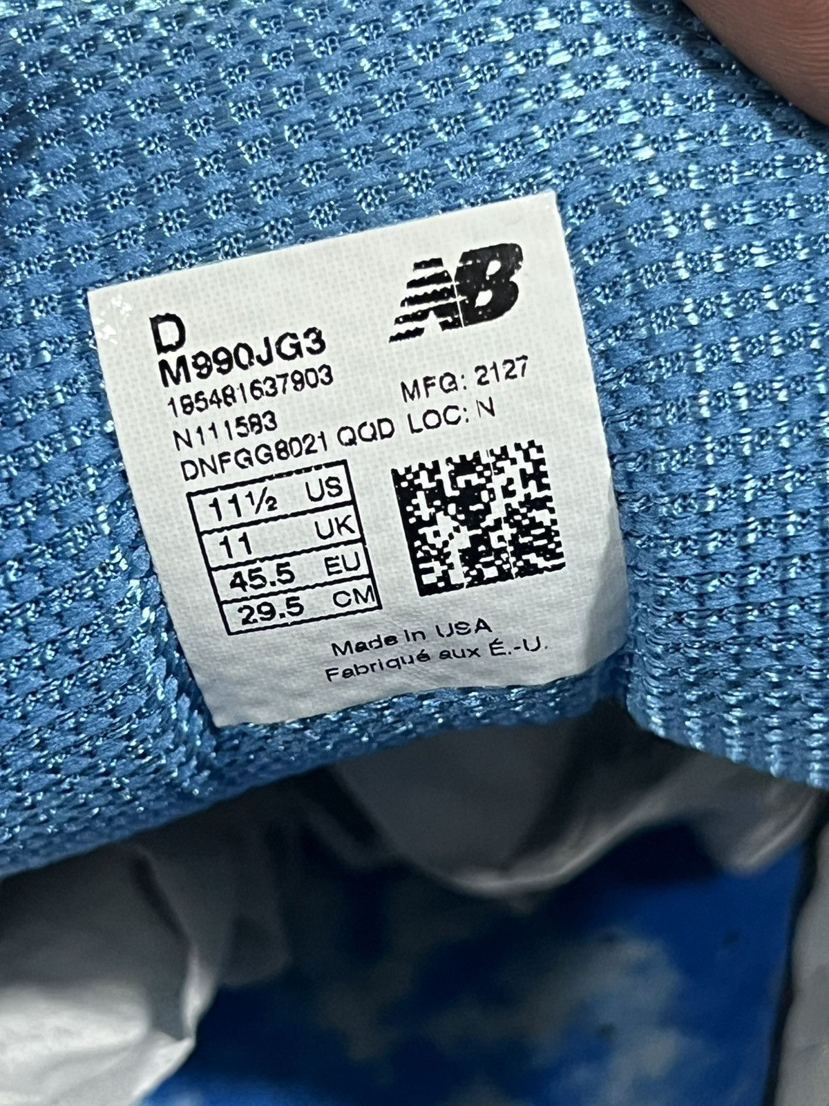 Joe Freshgoods × New Balance Joe Freshgoods x New Balance 990 v3 “Outside Clothes” Size US 11.5 / EU 44-45 - 7 Thumbnail