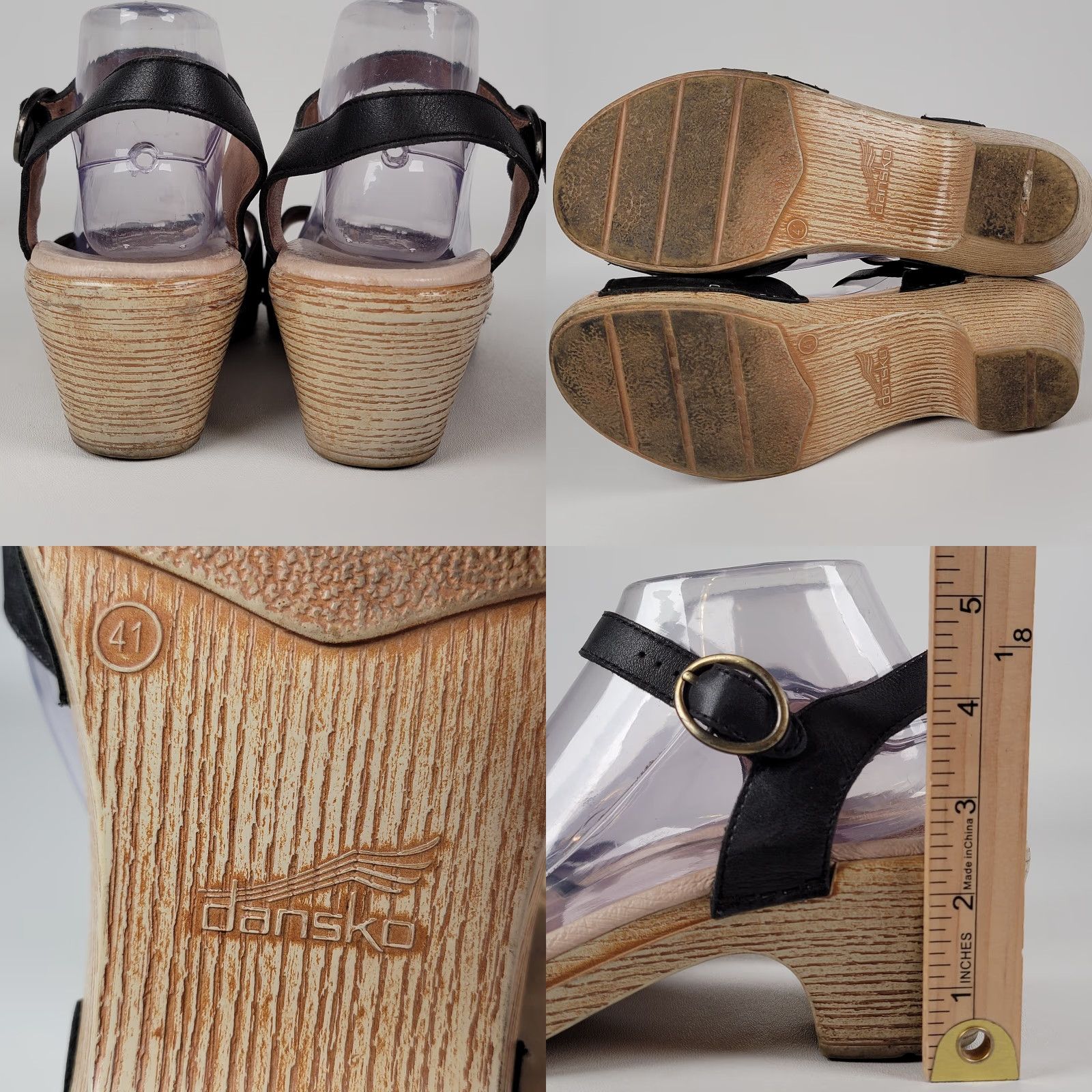 Dansko Dansko Marjory Sandals Black Women's 41 / 10 Casual Travel Party/Cocktail Strappy Buckle Leather Mid Heel Summer Spring Fall Women Shoes Size US 11 / IT 41 - 8 Thumbnail