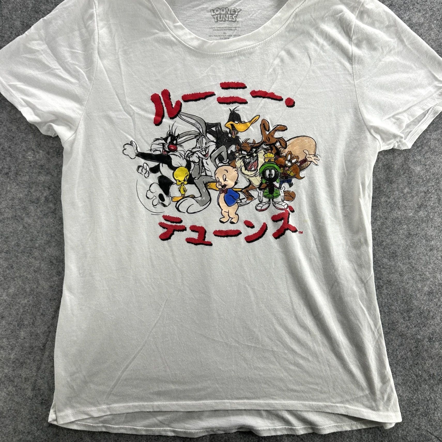 Vintage Looney Tunes Shirt Womens XL Cartoon Japanese Graphic Tee Bugs Bunny Marvin Size XL / US 12-14 / IT 48-50 - 2 Thumbnail