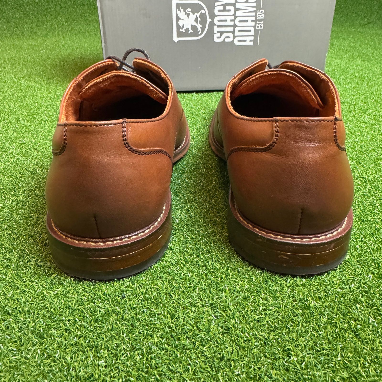 Stacy Adams Stacy Adams Marlton Brown Leather Oxford Dress ShoesMen’s 8M Size US 8 / EU 41 - 6 Thumbnail