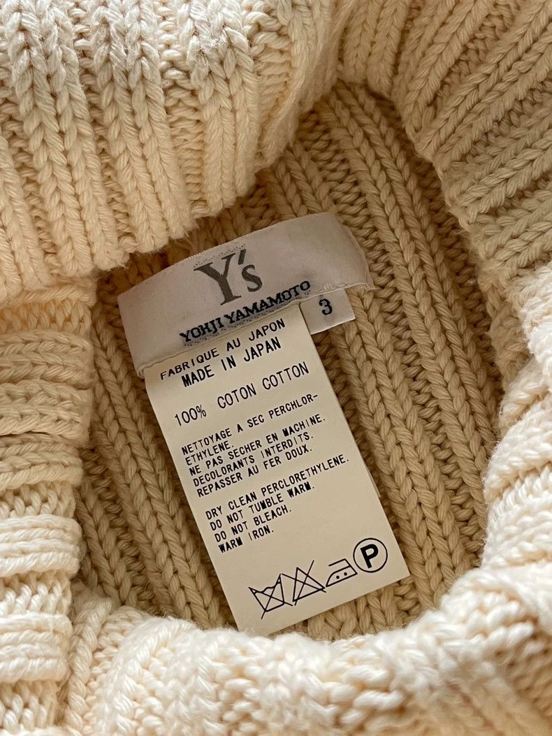 Y's Y's size 3 03ss Show Long Sleeve Cream Sweater Size M / US 6-8 / IT 42-44 - 7 Thumbnail