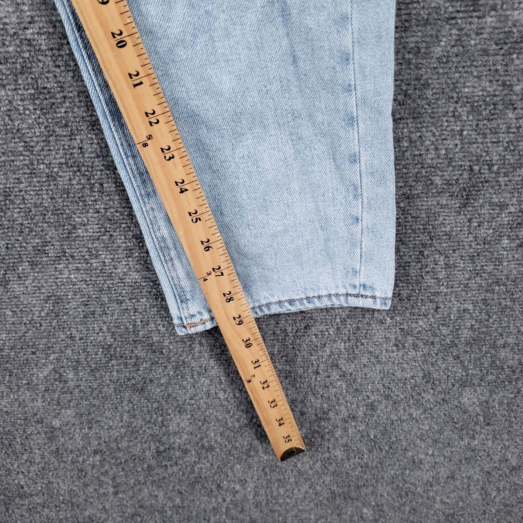 American Eagle Outfitters American Eagle Jeans Womens 12 Long Blue Hi Rise Tomgirl Ripped Denim Size 34" / US 12 / IT 48 - 7 Thumbnail