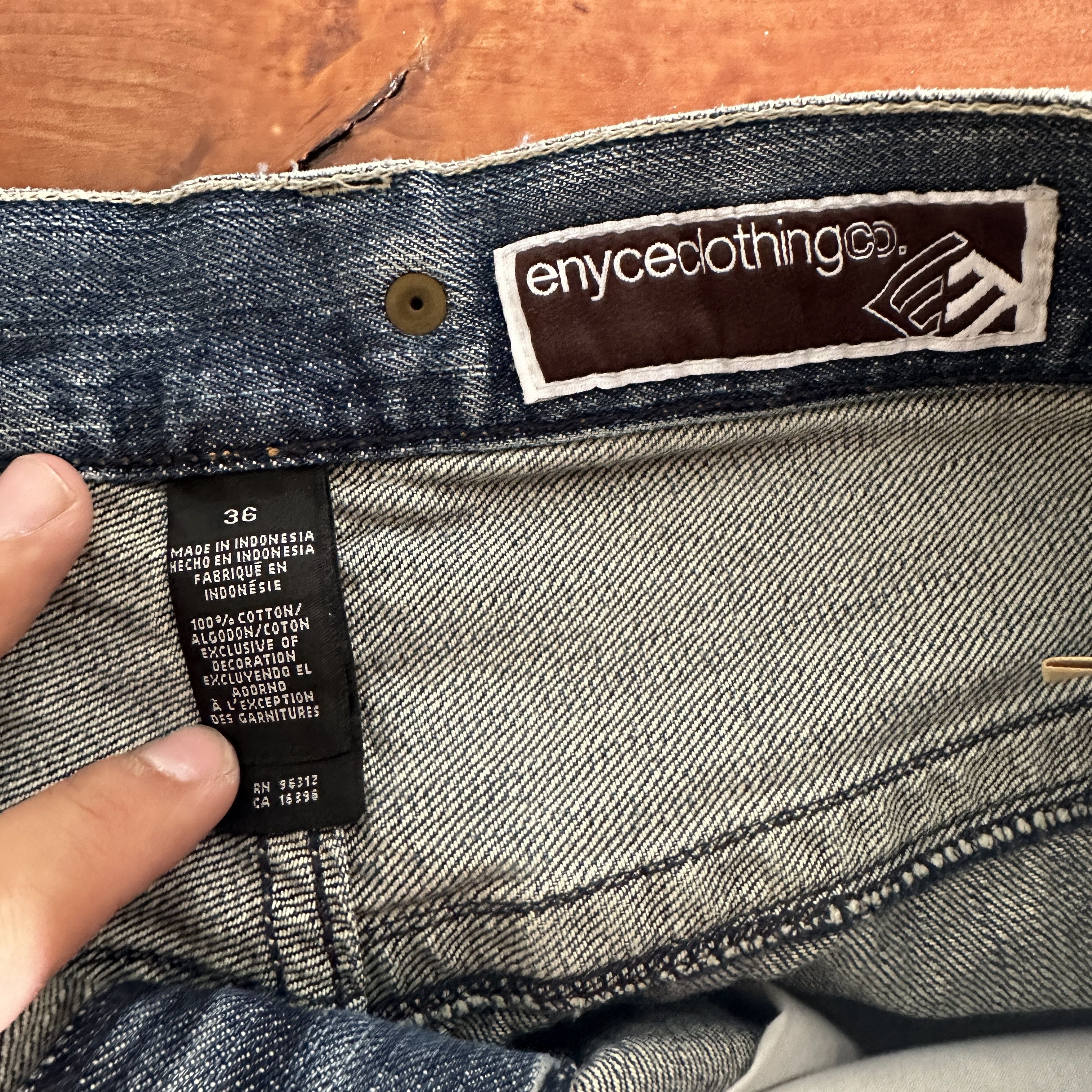 Enyce Vtg Y2K Enyce Baggy Jean Short Jorts Hip Hop Skater Grunge Size US 36 / EU 52 - 10 Thumbnail