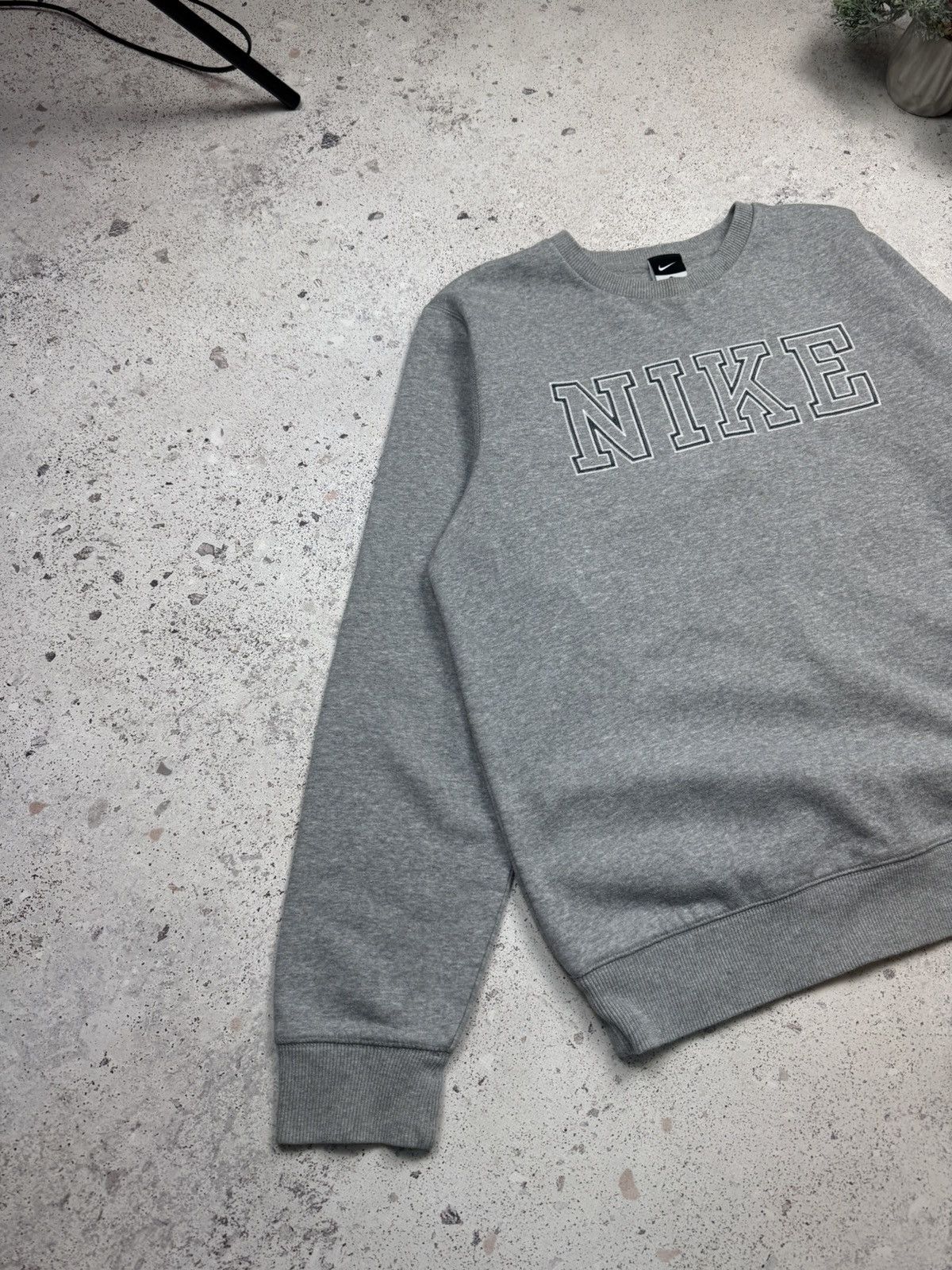 Nike × Vintage Vintage Y2K Nike Sweatshirt Jumper Grey Men’s Drill L Size US L / EU 52-54 / 3 - 2 Thumbnail