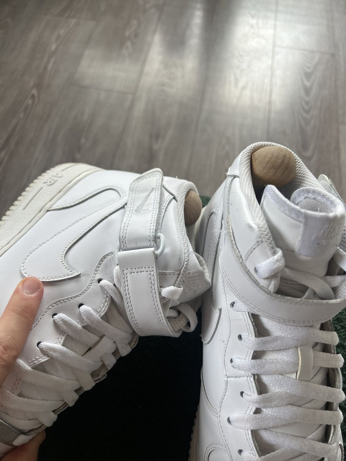 Nike × Other ‼️Nike Air Force High 1 Knit Logo Regular AvantGarde Sneakers Size US 12 / EU 45 - 16 Thumbnail