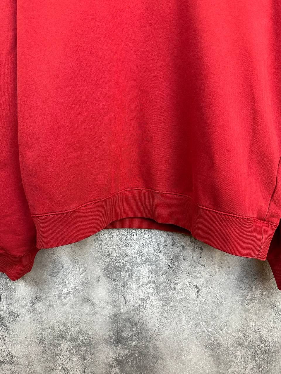 Giorgio Armani Armani Jeans Logo Embroidered Cotton Sweatshirt Red Crewneck Size US XXL / EU 58 / 5 - 7 Thumbnail