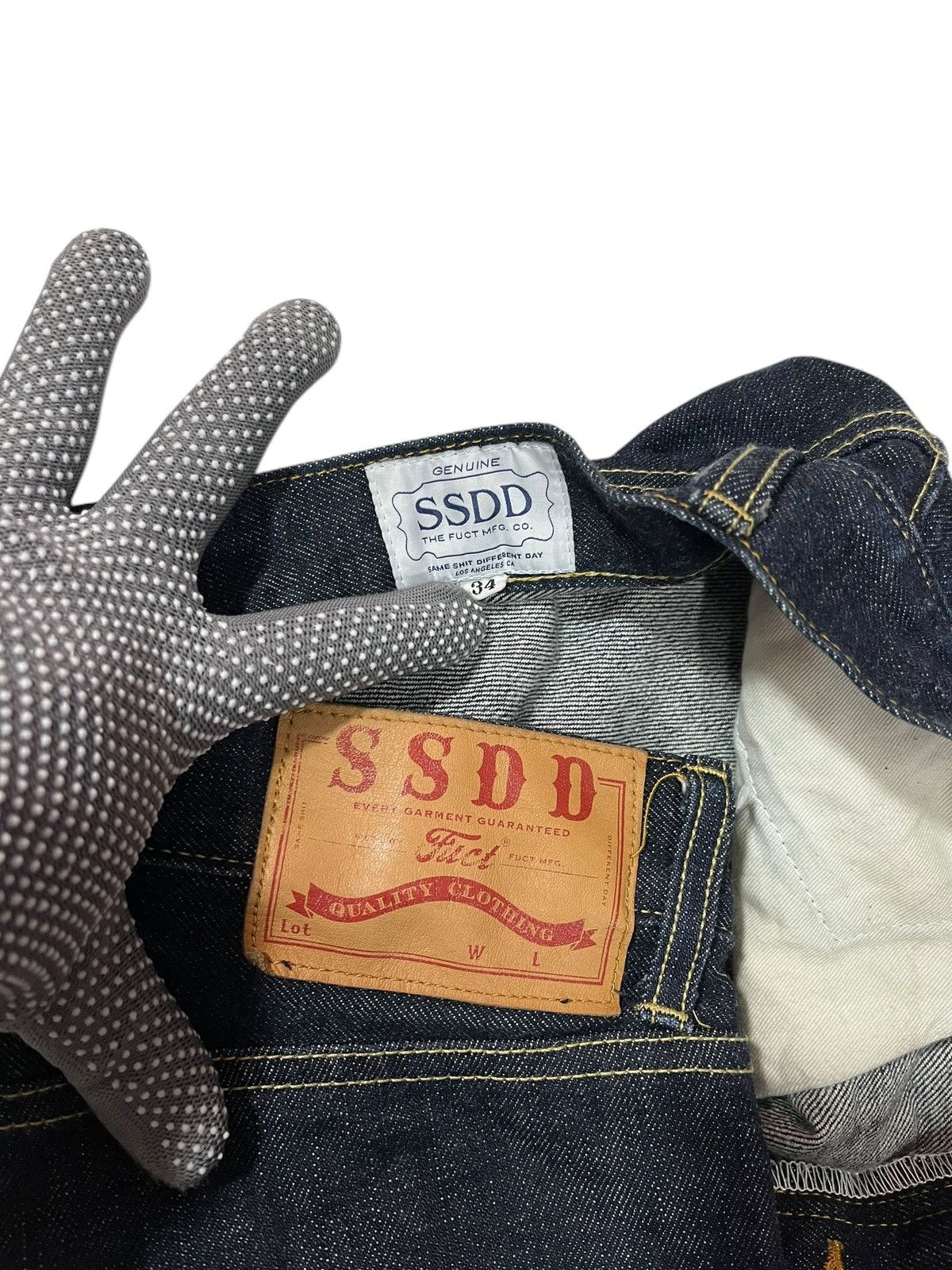 FUCT × Japanese Brand × SSDD SSDD BY FUCT JAPANESE BRAND NON SELVEDGE JEANS Size US 34 / EU 50 - 9 Thumbnail