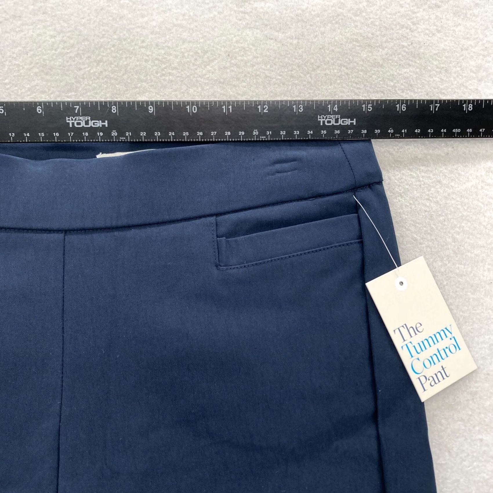 Croft & Barrow Croft & Barrow Tummy Control Pants Women's 4 Navy Blue Stretch Pull On Straight Size 27" / US 4 / IT 40 - 7 Thumbnail