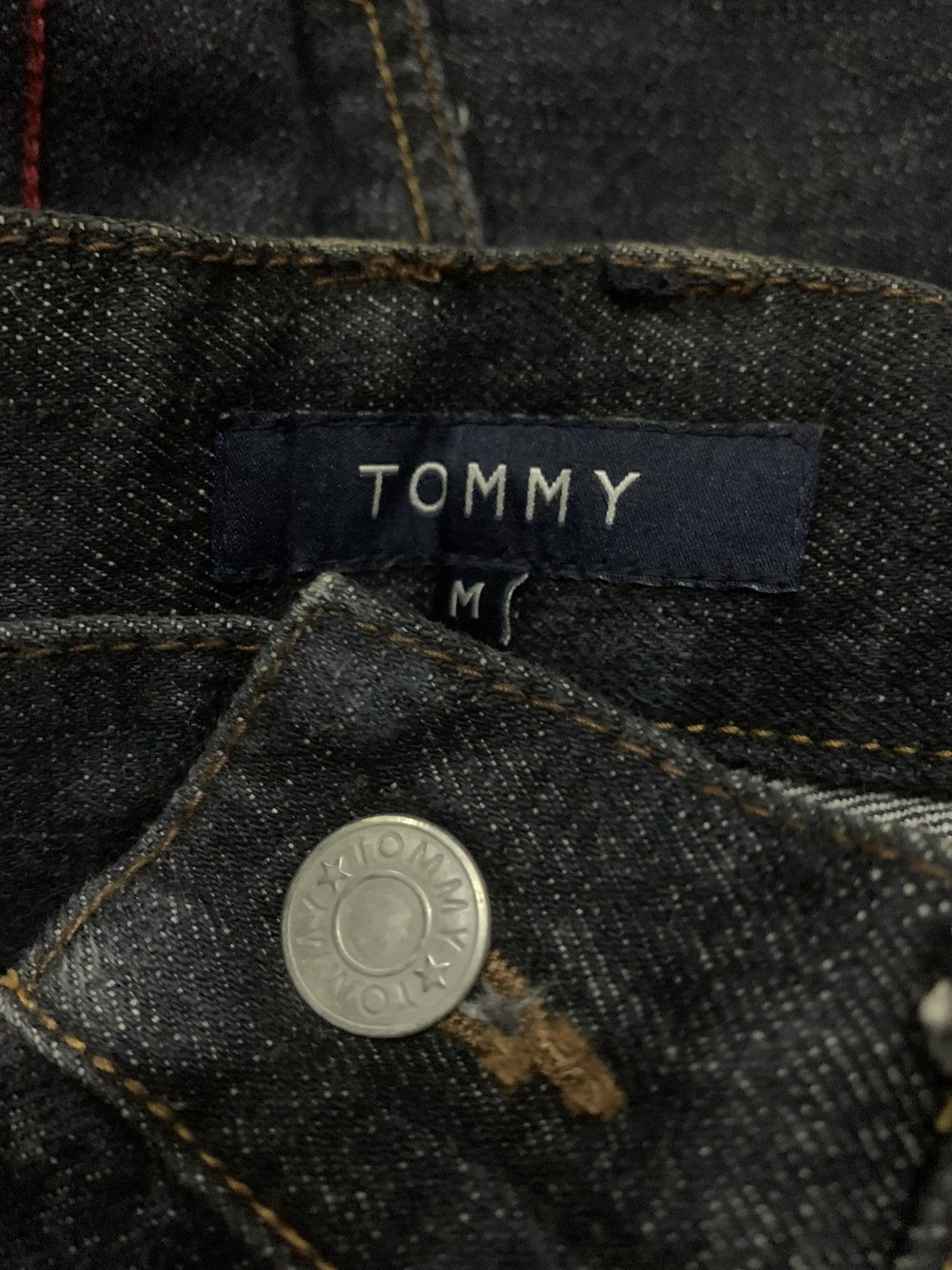 Tommy Hilfiger 💥Vtg Tommy Embroidered Star Black Denim Size US 32 / EU 48 - 7 Thumbnail