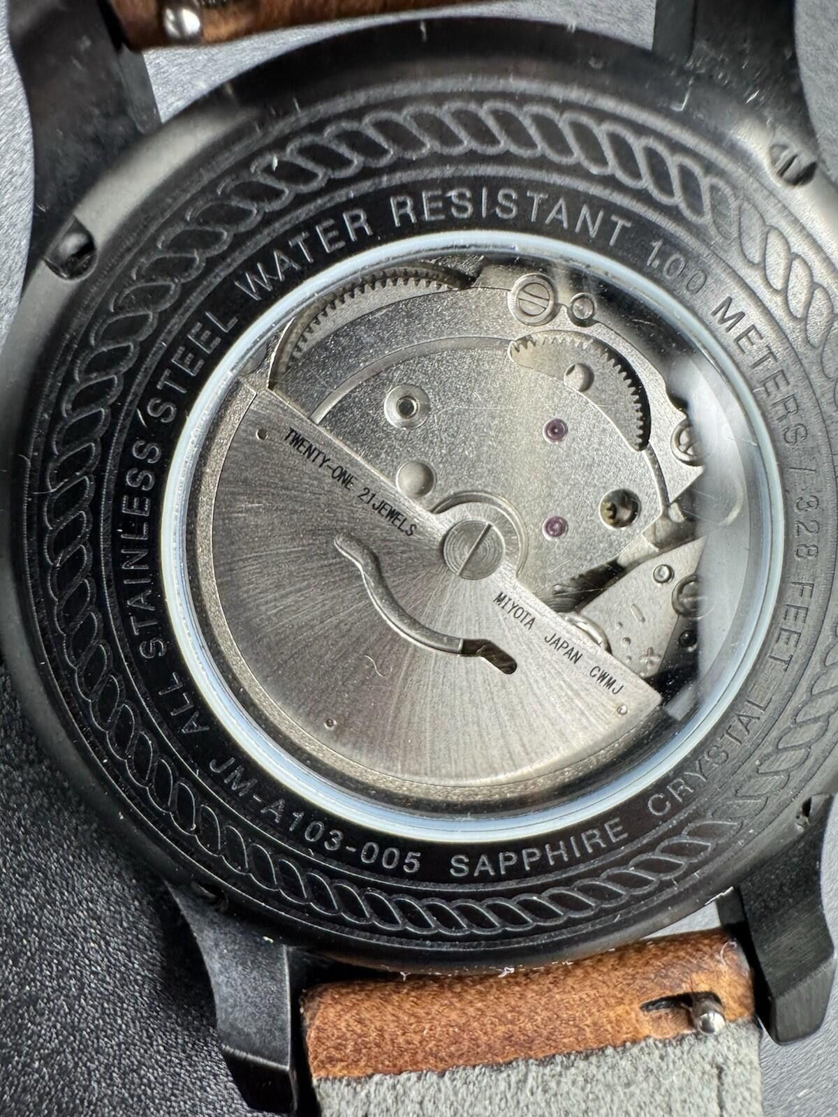 Other Jack Mason JM‑A103-005 Automatic Watch Rare Black Stainless Size ONE SIZE - 7 Thumbnail