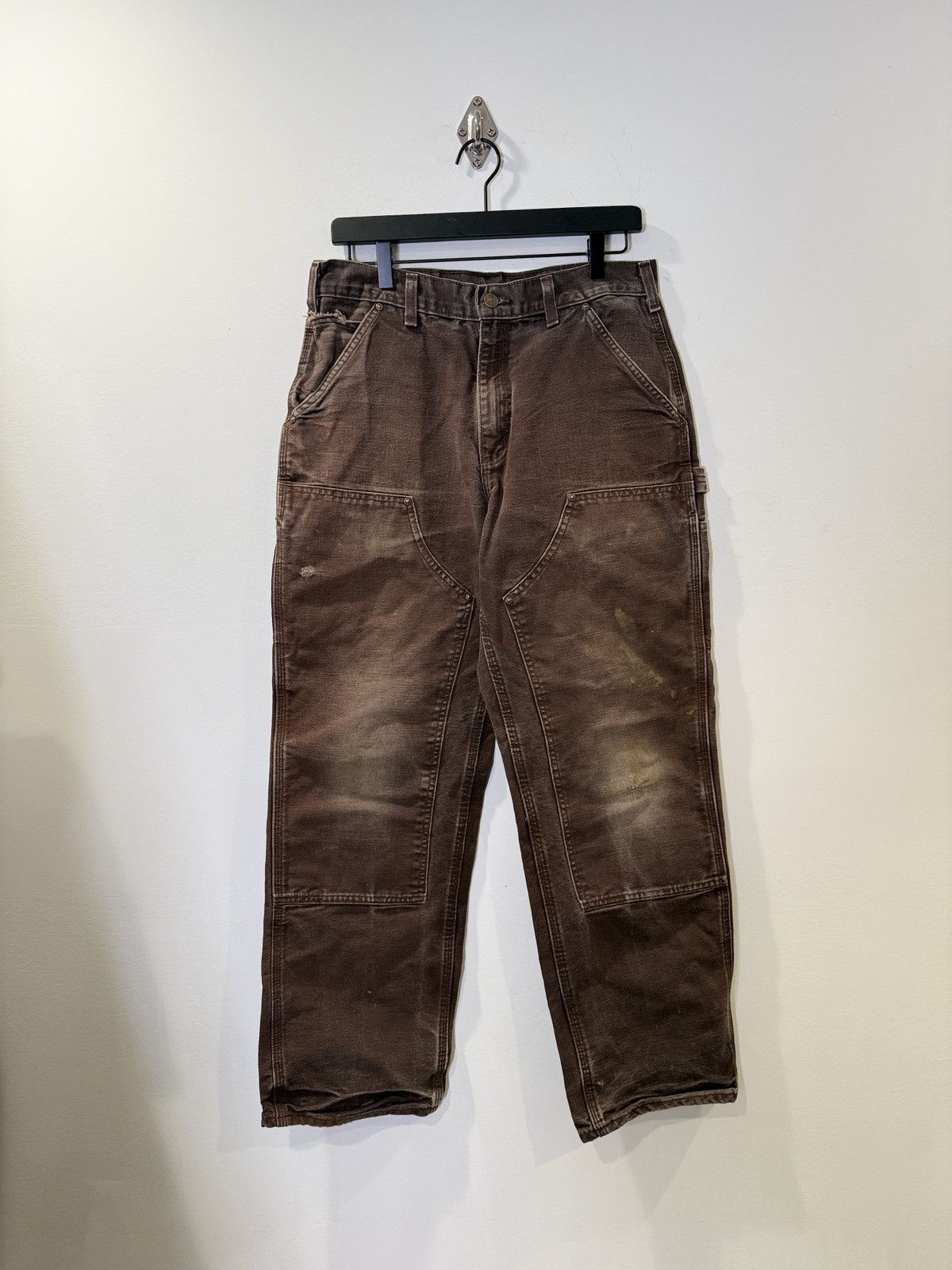 Carhartt Vintage Carhartt B136 Double Knee Work Pants Distressed Size US 31 - 1 Thumbnail