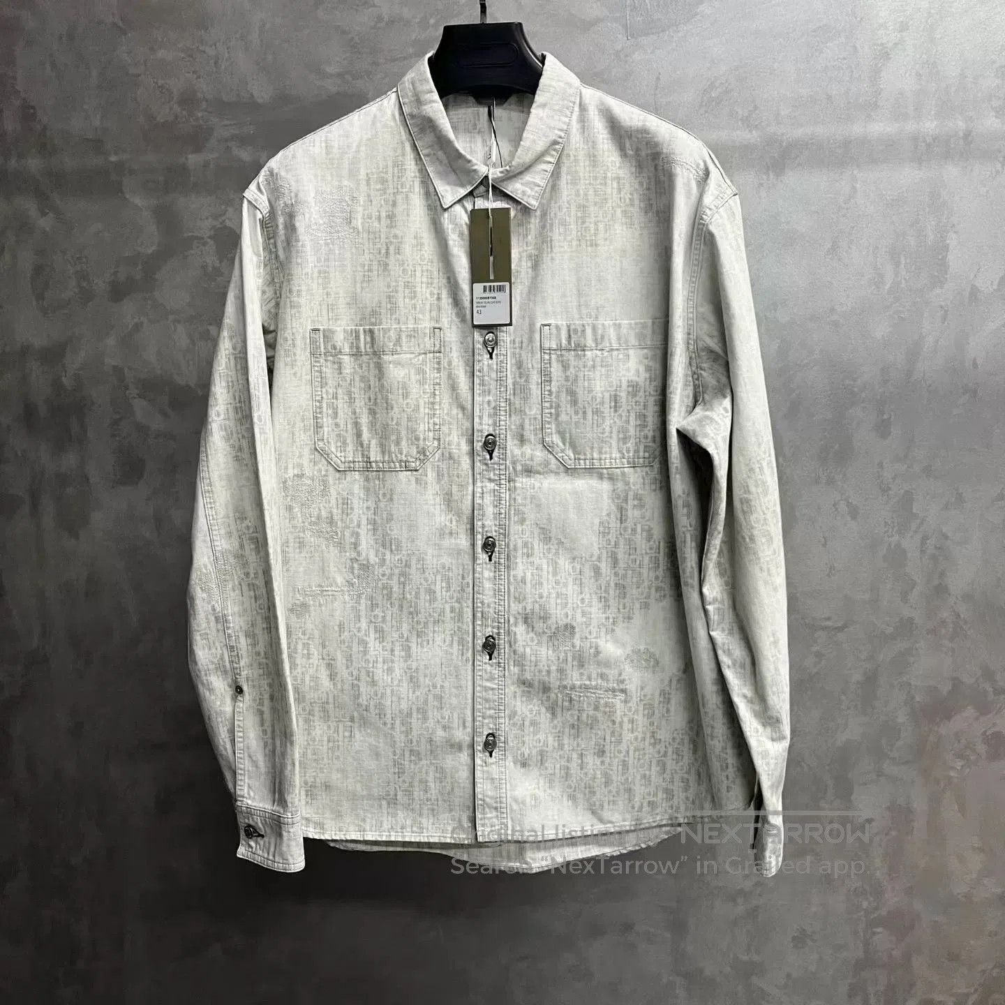 Dior Dior Gray Monogram Loose Denim Shirt. Size US M / EU 48-50 / 2 - 1 Thumbnail