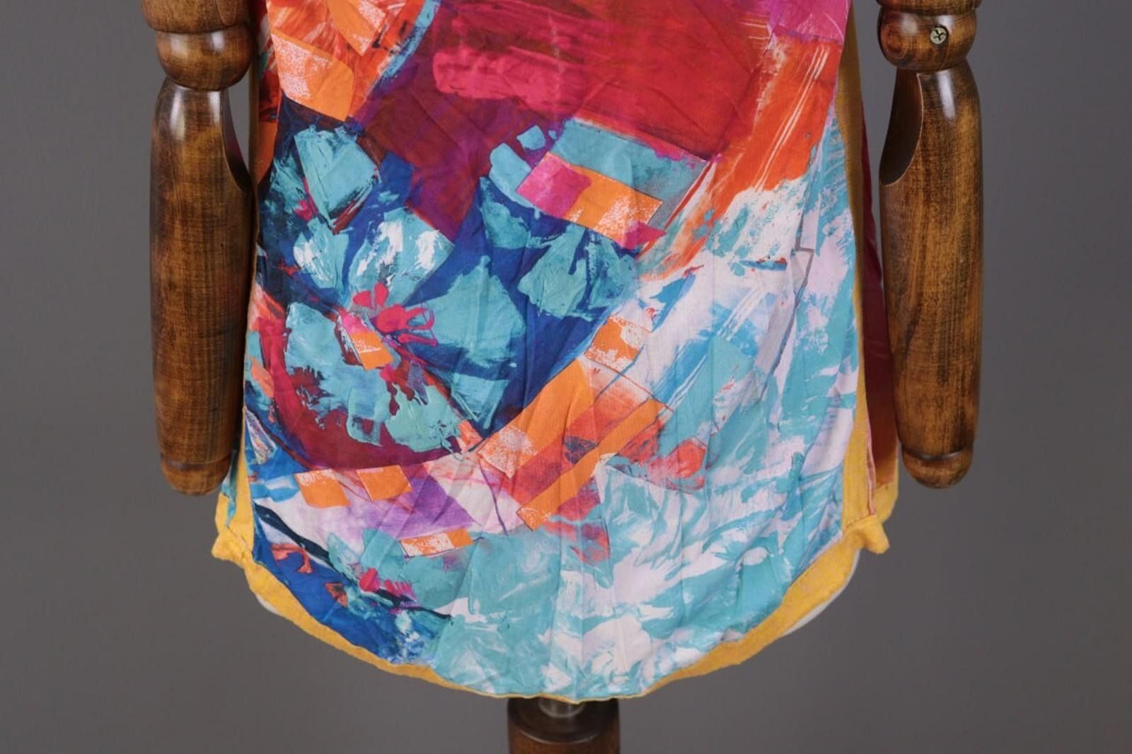 Designer Save the Queen Multicolour Floral Art Top Tank Blouse Size S Size S / US 4 / IT 40 - 10 Thumbnail