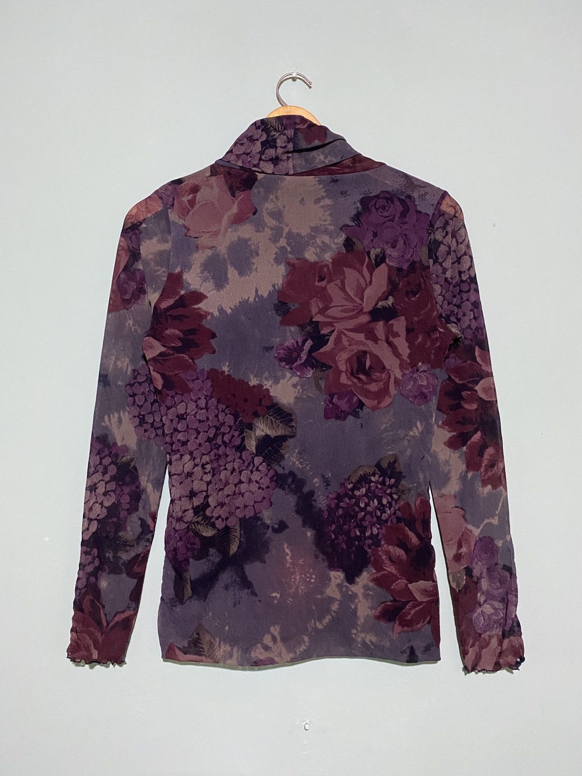 Other Elenad Luxury Made In Italy Floral Mesh Top Size XL / US 12-14 / IT 48-50 - 5 Thumbnail