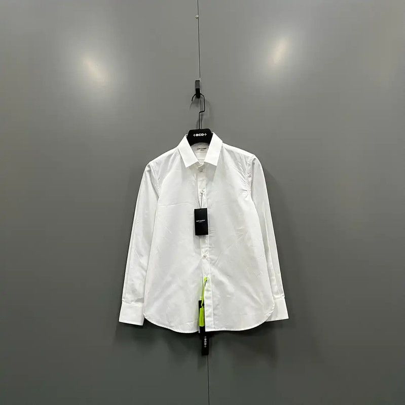 Yves Saint Laurent YSL Women's Spring Autumn White Cotton Long Sleeve Shirt 0089 Size ONE SIZE - 1 Thumbnail