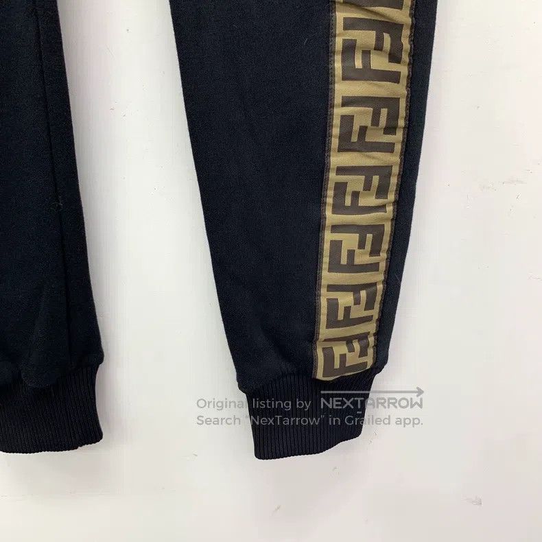 Fendi Fendi Black Side Logo Letter Cotton Drawstring Casual Spor Size 25" / US 0 / IT 36 - 5 Thumbnail