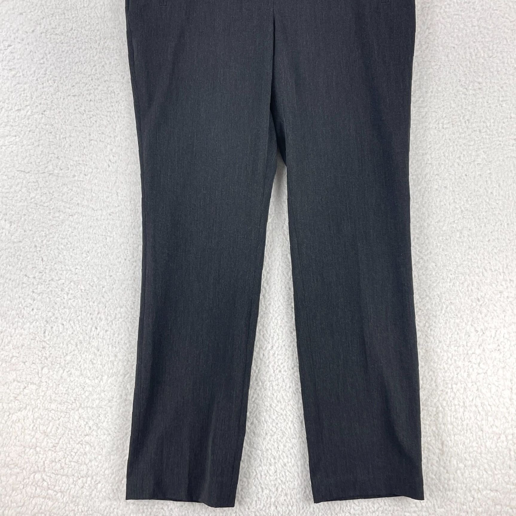 NYDJ NYDJ Gray Straight Leg Dress Pants Womens Mid-Rise Flat Front Workwear Size 10P Size 32" / US 10 / IT 46 - 3 Thumbnail