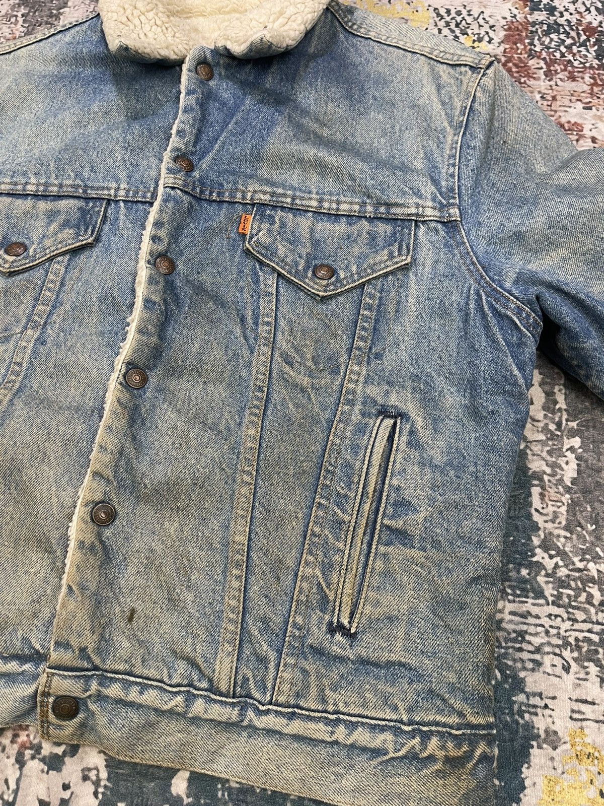 Levi's Vtg 70s Levis Sherpa Trucker Jacket Size US L / EU 52-54 / 3 - 8 Thumbnail