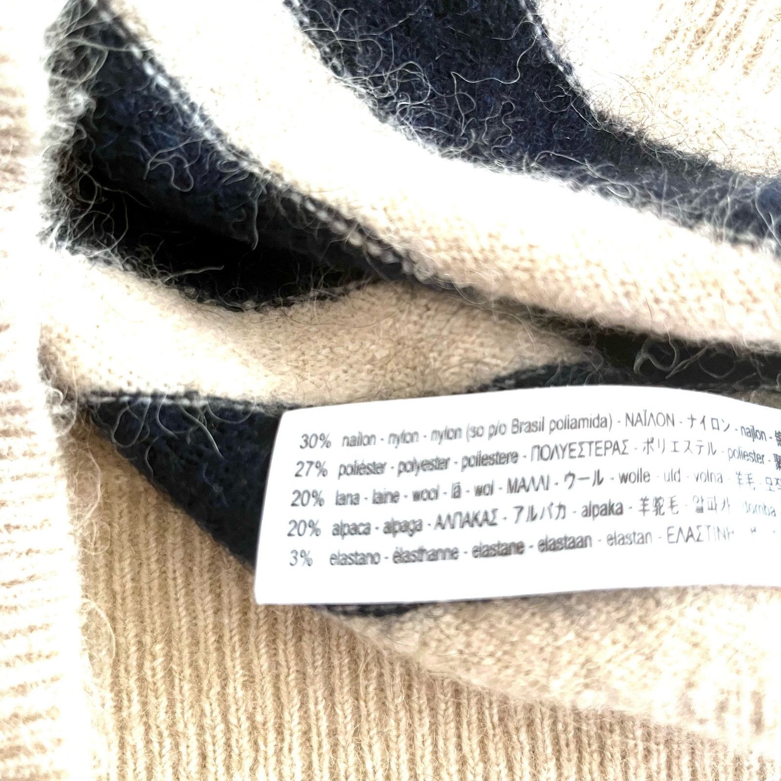 Zara Zara wool alpaca blend stripe sweater rhinestone buttons M Size M / US 6-8 / IT 42-44 - 7 Thumbnail
