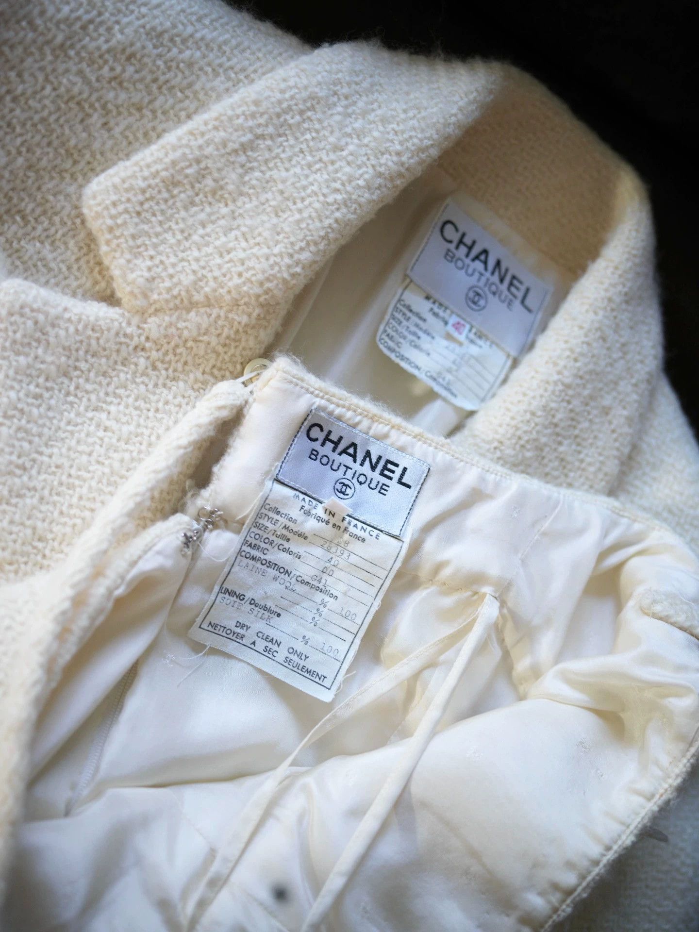 Chanel CHANEL 1992 Runway Wool Tweed Two-Piece Set 40 Size M / US 6-8 / IT 42-44 - 3 Thumbnail