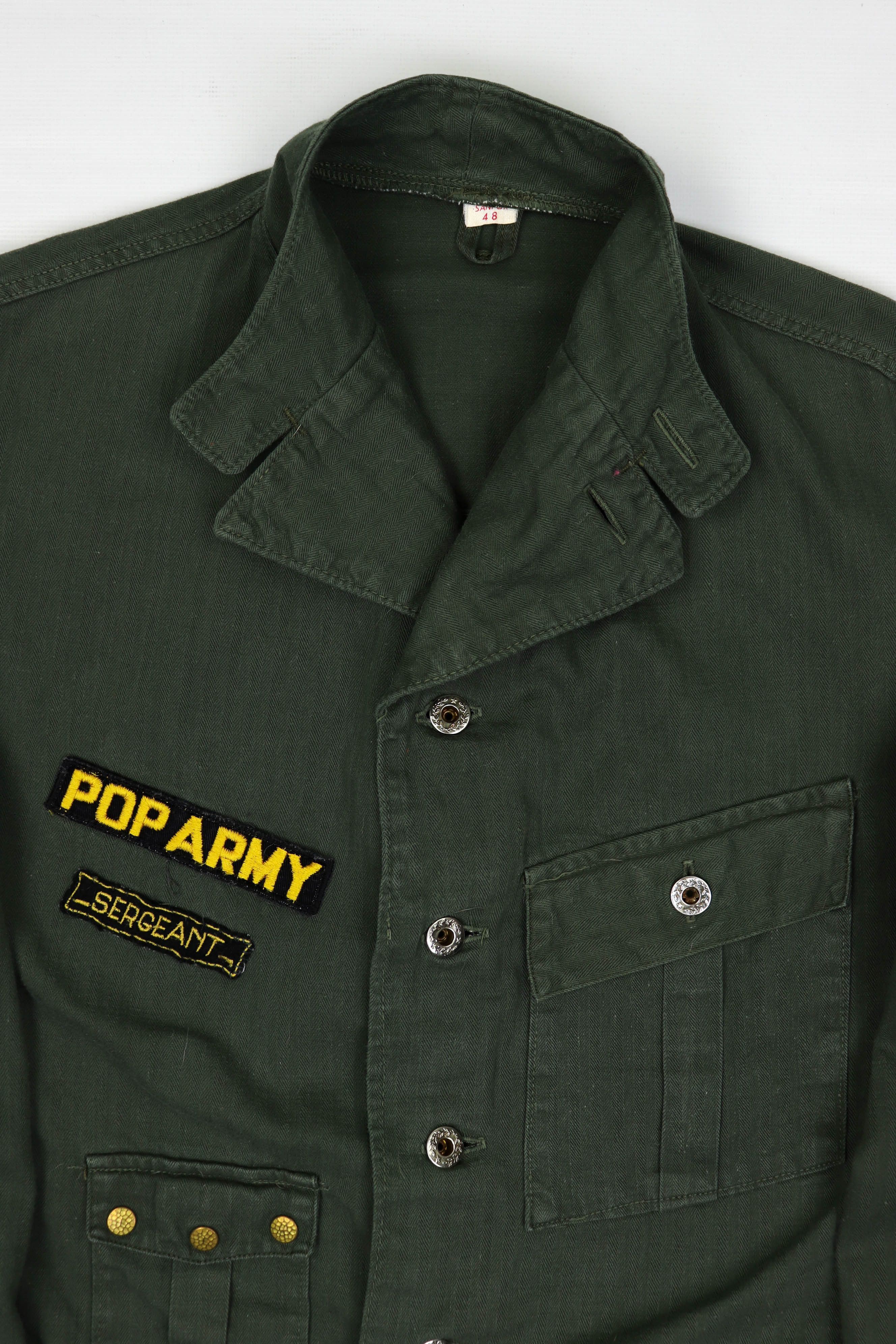 Vintage Pop Army Sergeant Halifax Island Canada Khaki Cropped Jacket Size US M / EU 48-50 / 2 - 6 Thumbnail