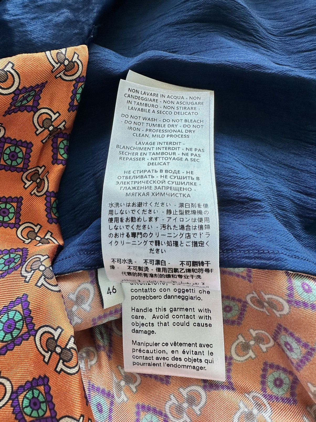 Gucci Gucci Acetate Blue Multi Bowling Button Up Shirt sz 46 Size US S / EU 44-46 / 1 - 7 Thumbnail