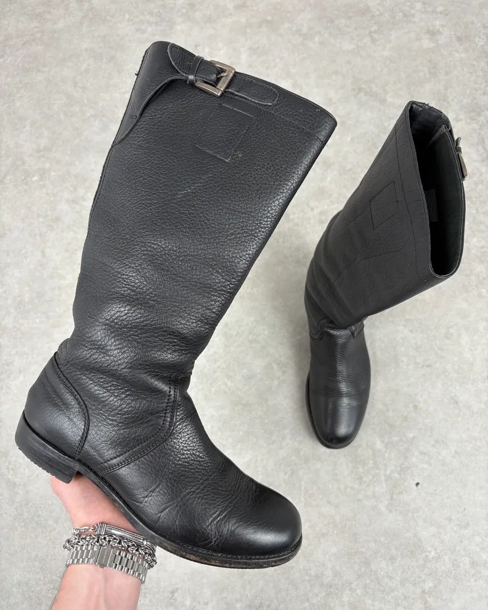 Jil Sander Jil Sander Black Leather Ankle Biker Boots Size US 8 / EU 41 - 1 Thumbnail