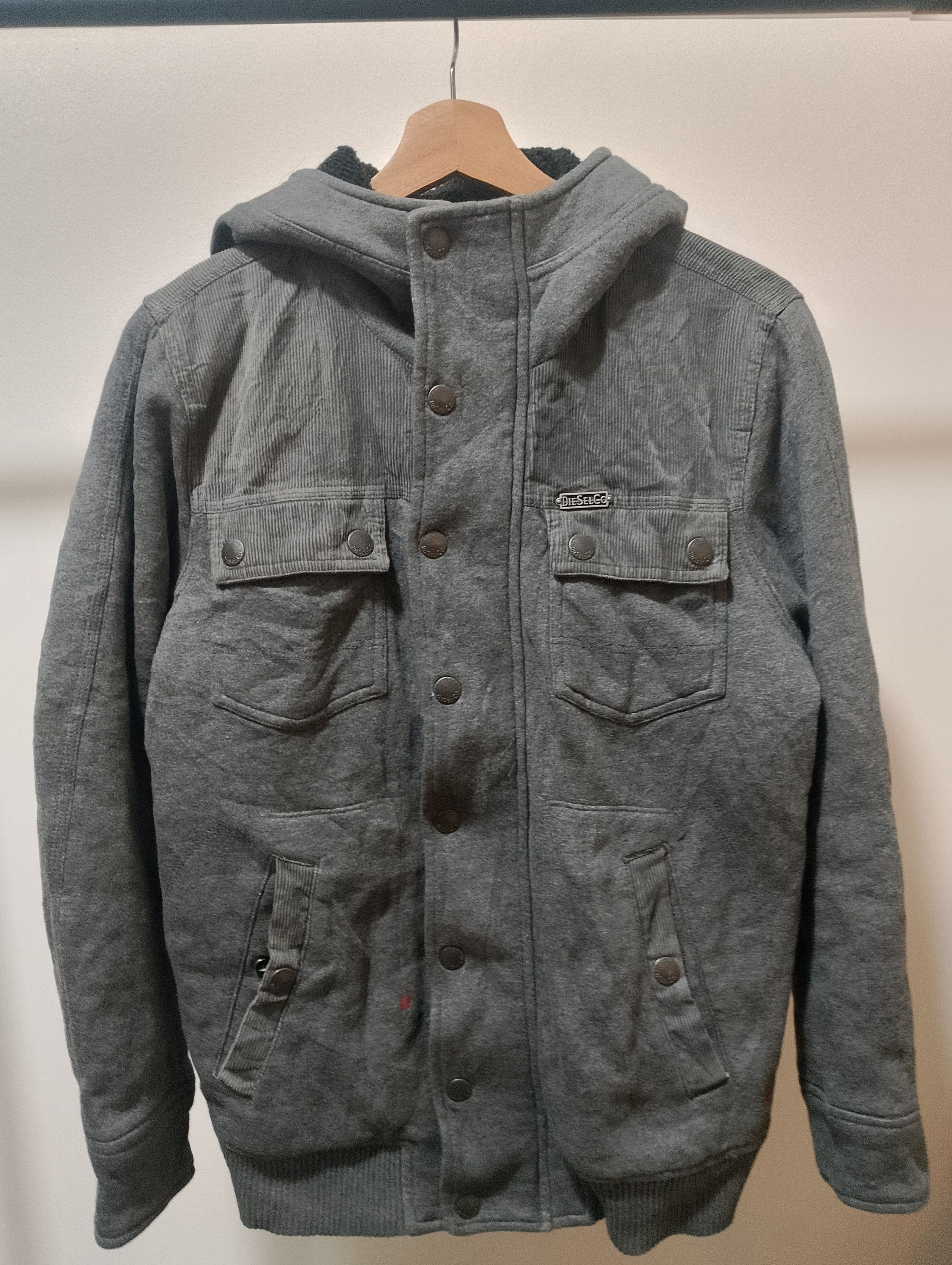 Diesel × Diesel Black Gold Diesel Washed Gray Zip Up Hoodie AvantGarde Jacket Y2K Size US S / EU 44-46 / 1 - 8 Thumbnail