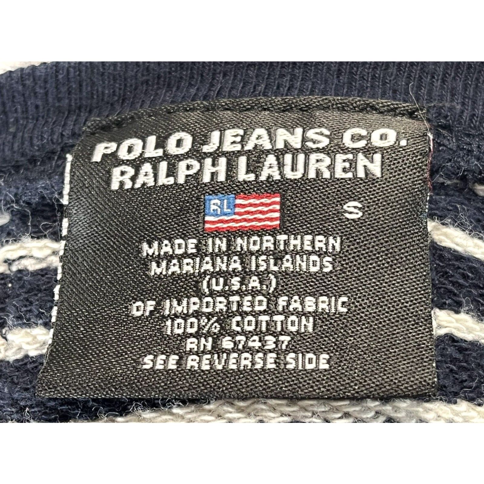 Ralph Lauren VINTAGE Polo Jeans Co Ralph Lauren Sleeveless Tank Dress Small Navy Blue Striped Preppy 90s Women Size 28" / US 6 / IT 42 - 7 Thumbnail