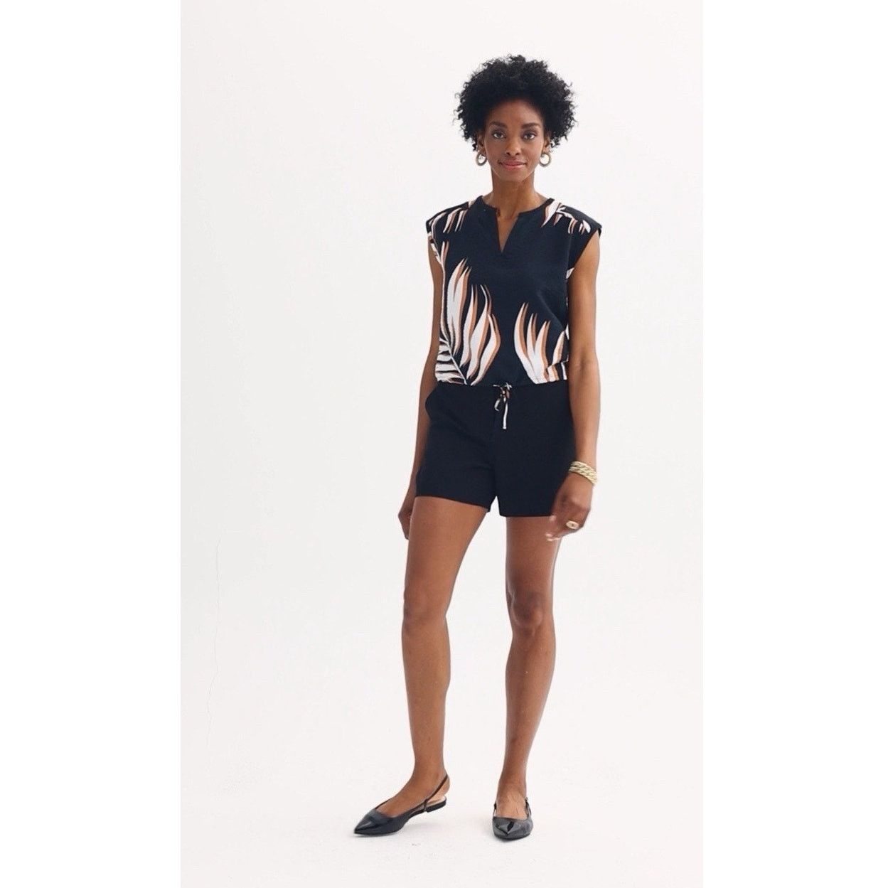 Nine West Nine West Top Palm Leaf Resort Tropical Hawaiian Coconutgirl Size L / US 10 / IT 46 - 1 Thumbnail