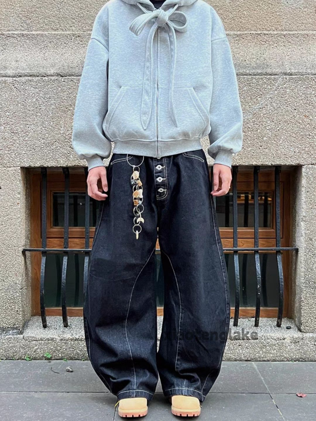 Designer × Jean × Vintage utility loose baggy patchwork yuppie skate hiphop jeans Size US 32 / EU 48 - 4 Thumbnail