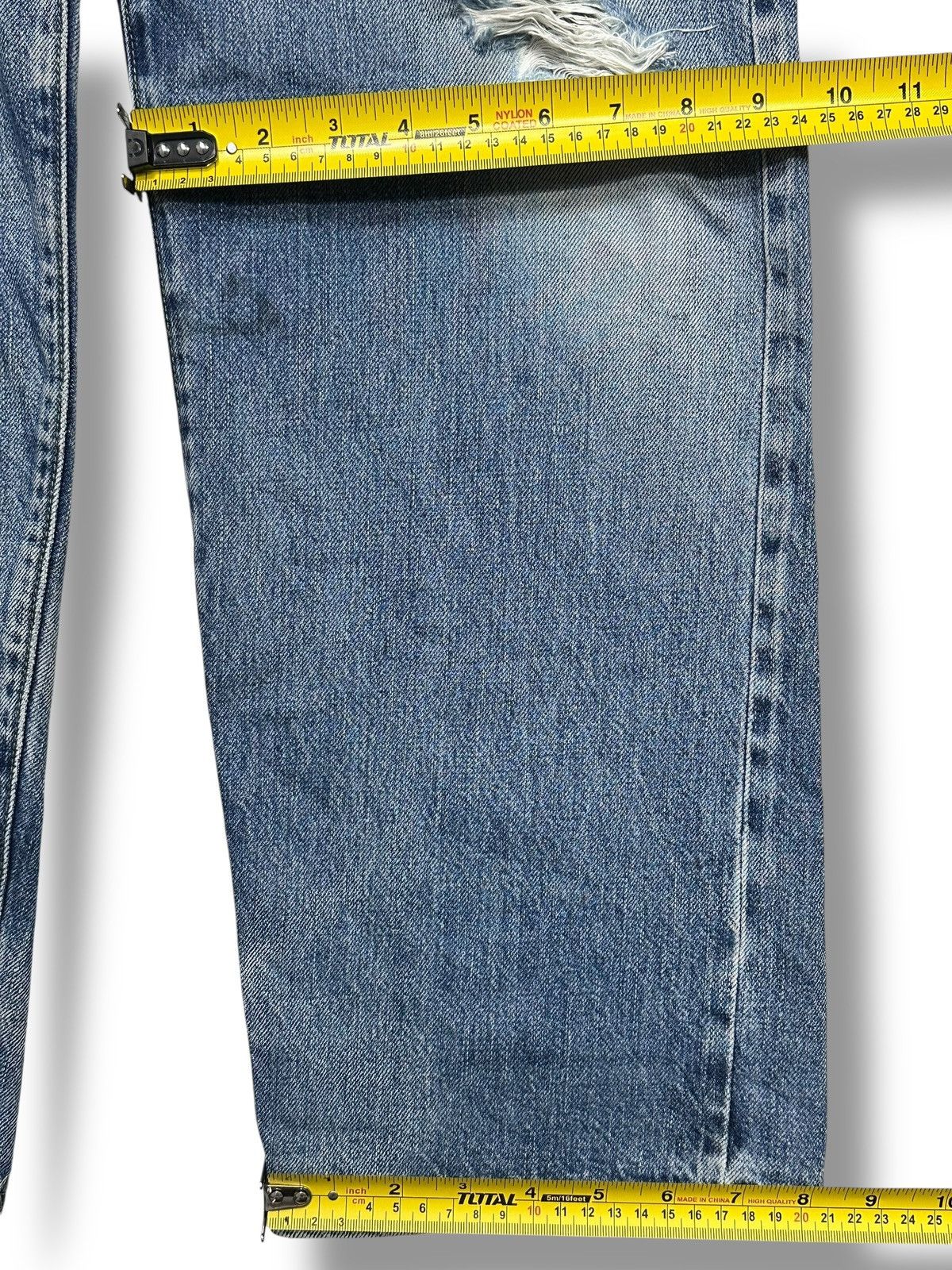 Japanese Brand Complete Finesse Japan Distressed Selvage Jeans With Faded Size US 33 - 23 Thumbnail