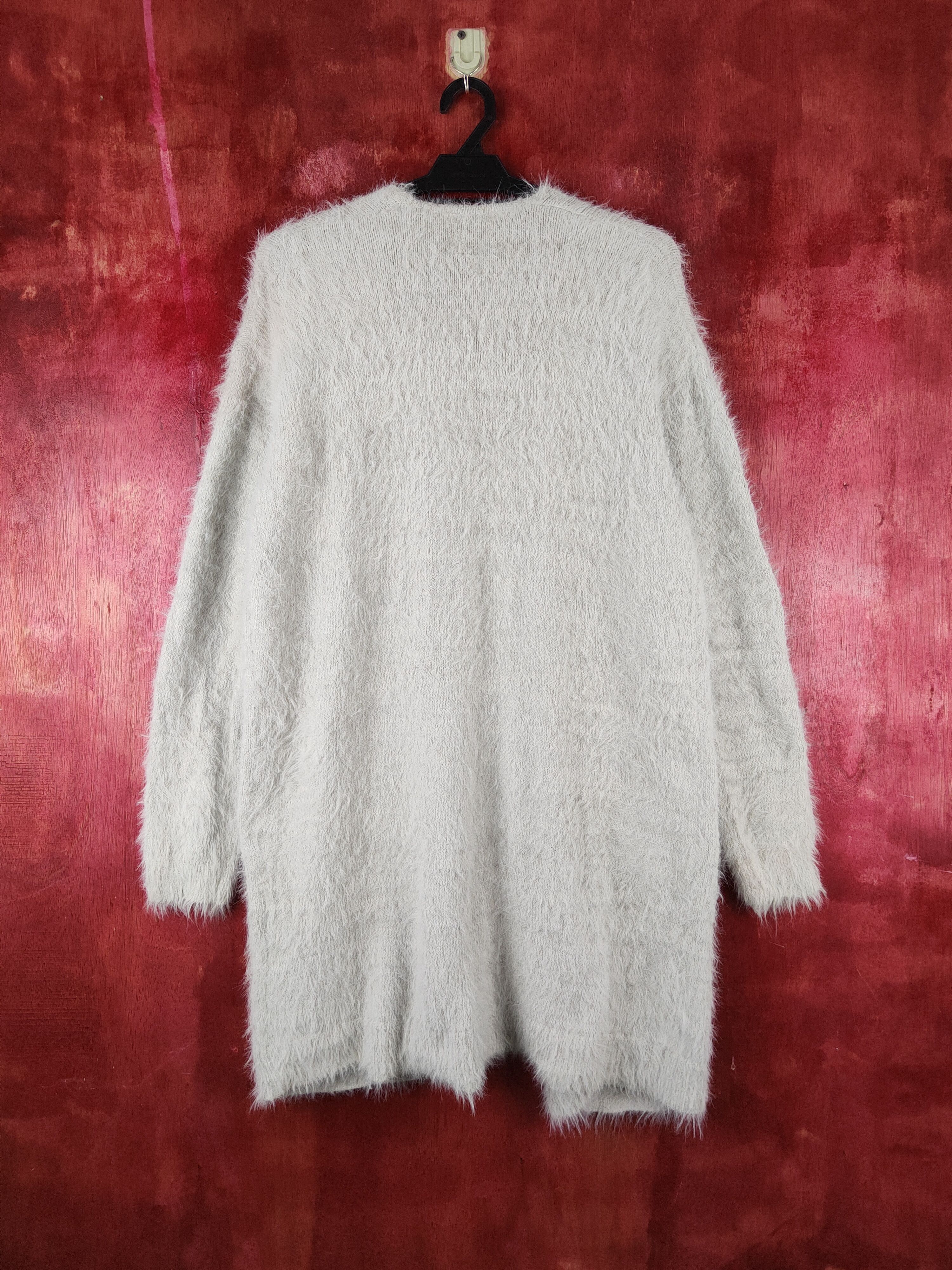 Vintage Glacier Light Gray Fur Mohair Knitwear Cardigan Size L / US 10 / IT 46 - 7 Thumbnail