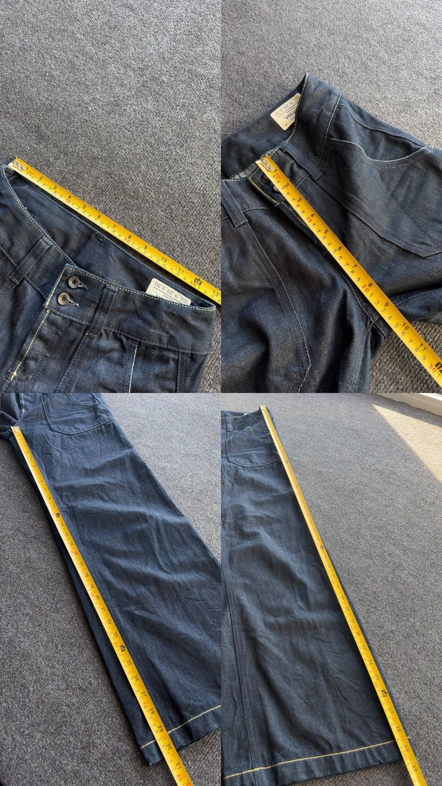 Diesel Luxury Diesel Volver Dark Raw Denim Wide Leg Jeans Y2K Size 26" / US 2 / IT 38 - 19 Thumbnail