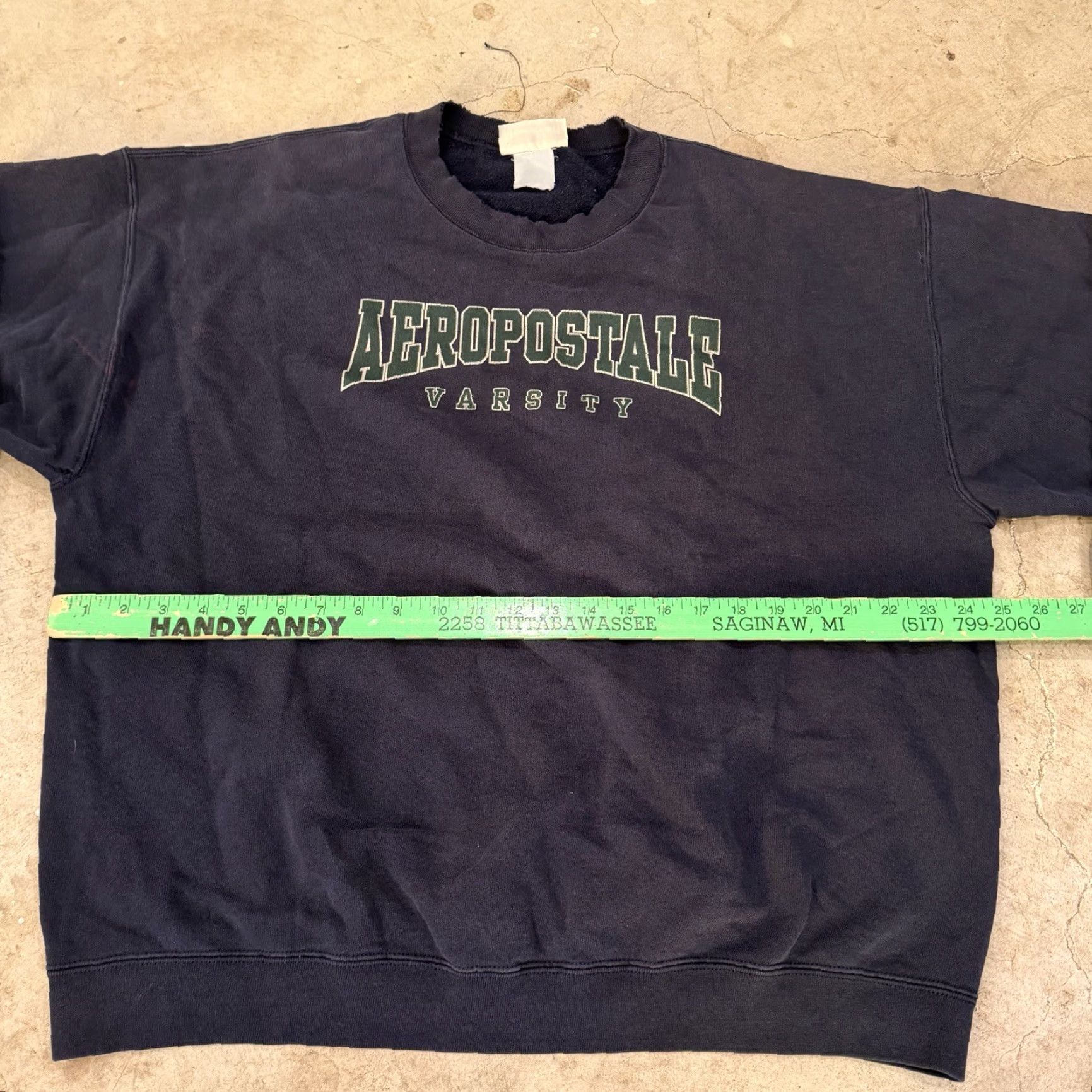 Aeropostale VINTAGE Aeropostale Sweatshirt Mens XL Crewneck Varsity Navy Blue Spell Out Size US XL / EU 56 / 4 - 6 Thumbnail