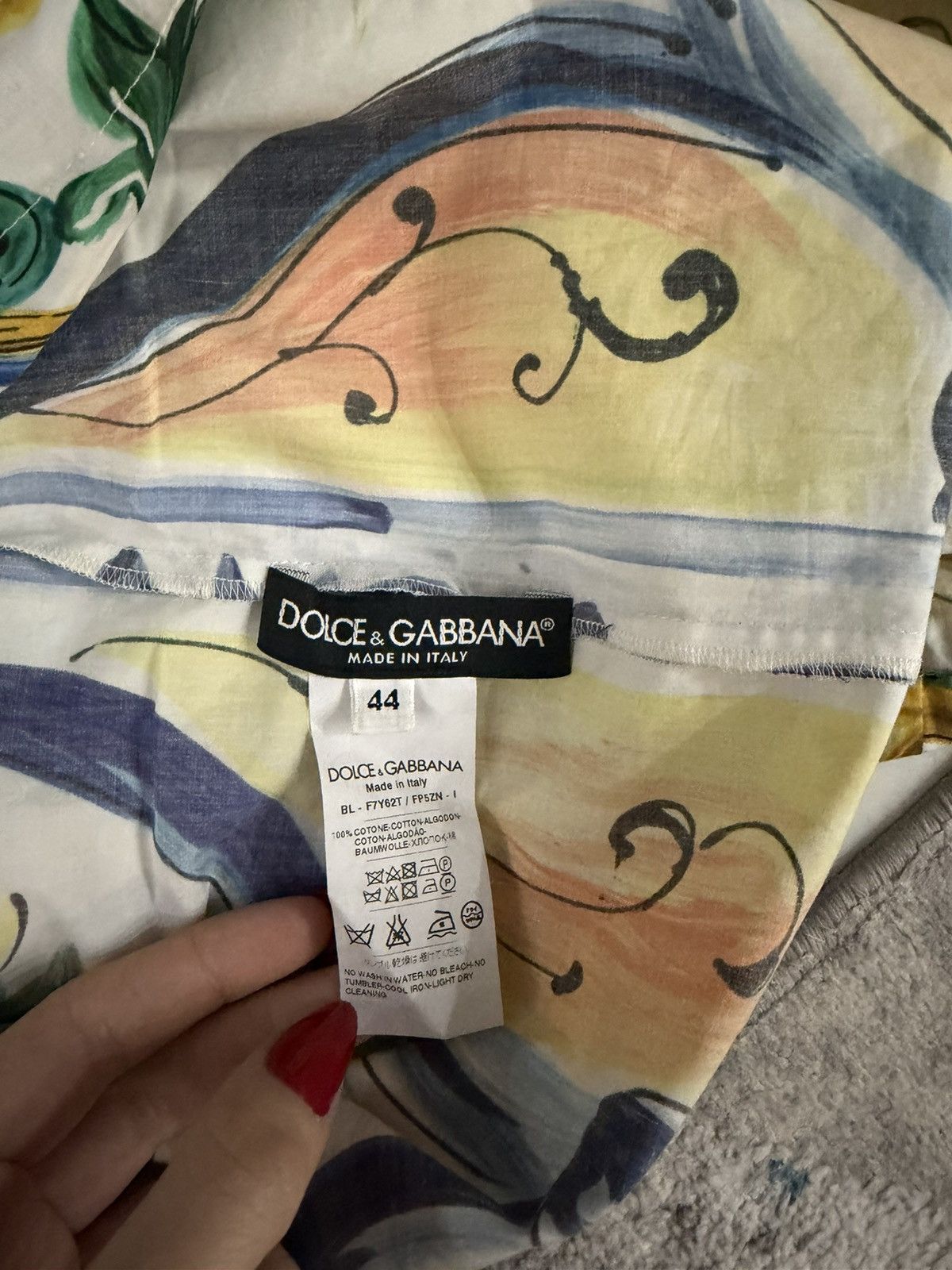 Dolce & Gabbana Dolce & Gabbana Majolica Tile Print Top Size M / US 6-8 / IT 42-44 - 3 Thumbnail