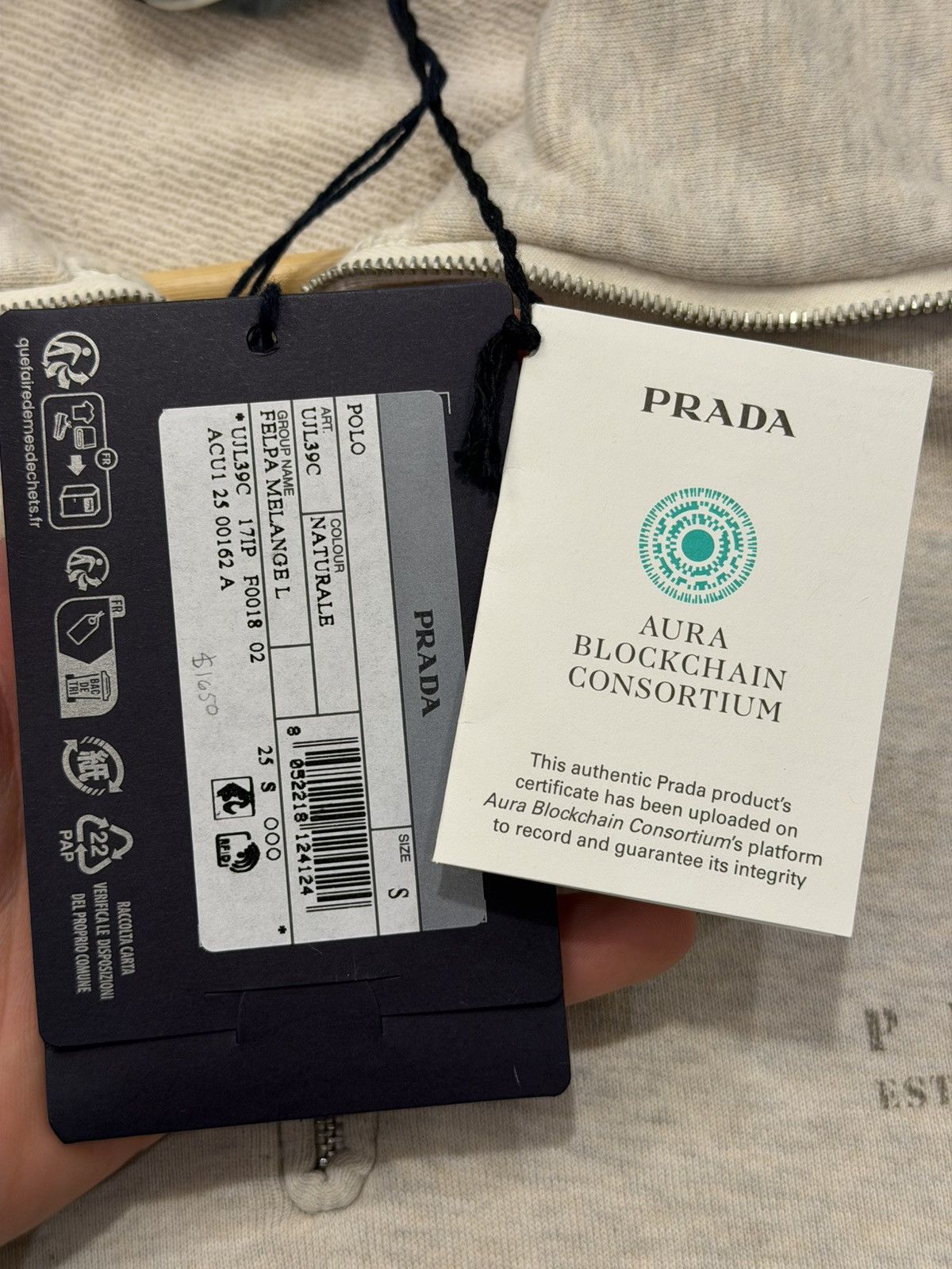 Prada Prada Logo Printed Straight Hem Polo Shirt (Quarter Zip) Size US S / EU 44-46 / 1 - 3 Thumbnail