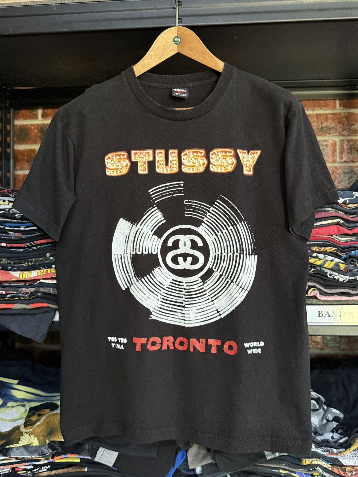 Stussy × Vintage Vintage Stussy Toronto World Wide Faded Tee Size US M / EU 48-50 / 2 - 1 Thumbnail