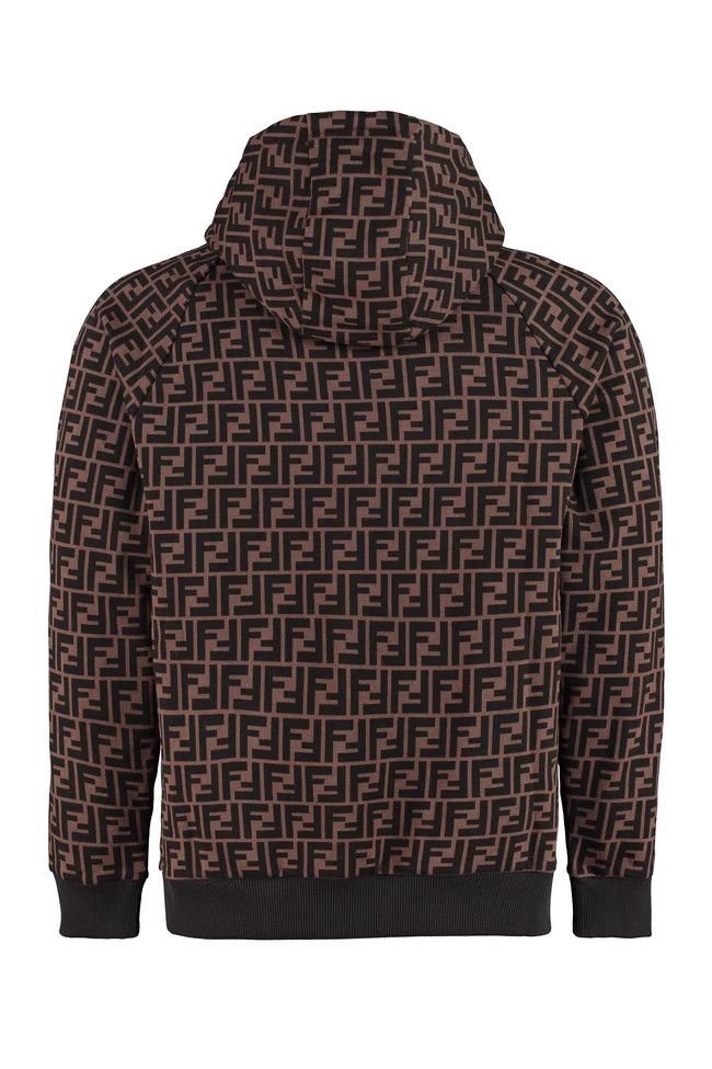 Fendi o1s1wg111224 Cotton Hoodie in Brown Size US M / EU 48-50 / 2 - 2 Thumbnail