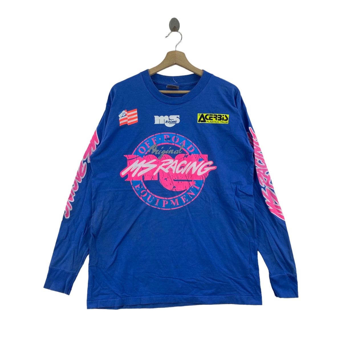 Vintage Vintage 90s MS RACING USA Bmx Offroad Equipment Logo Print Size US XL / EU 56 / 4 - 1 Thumbnail