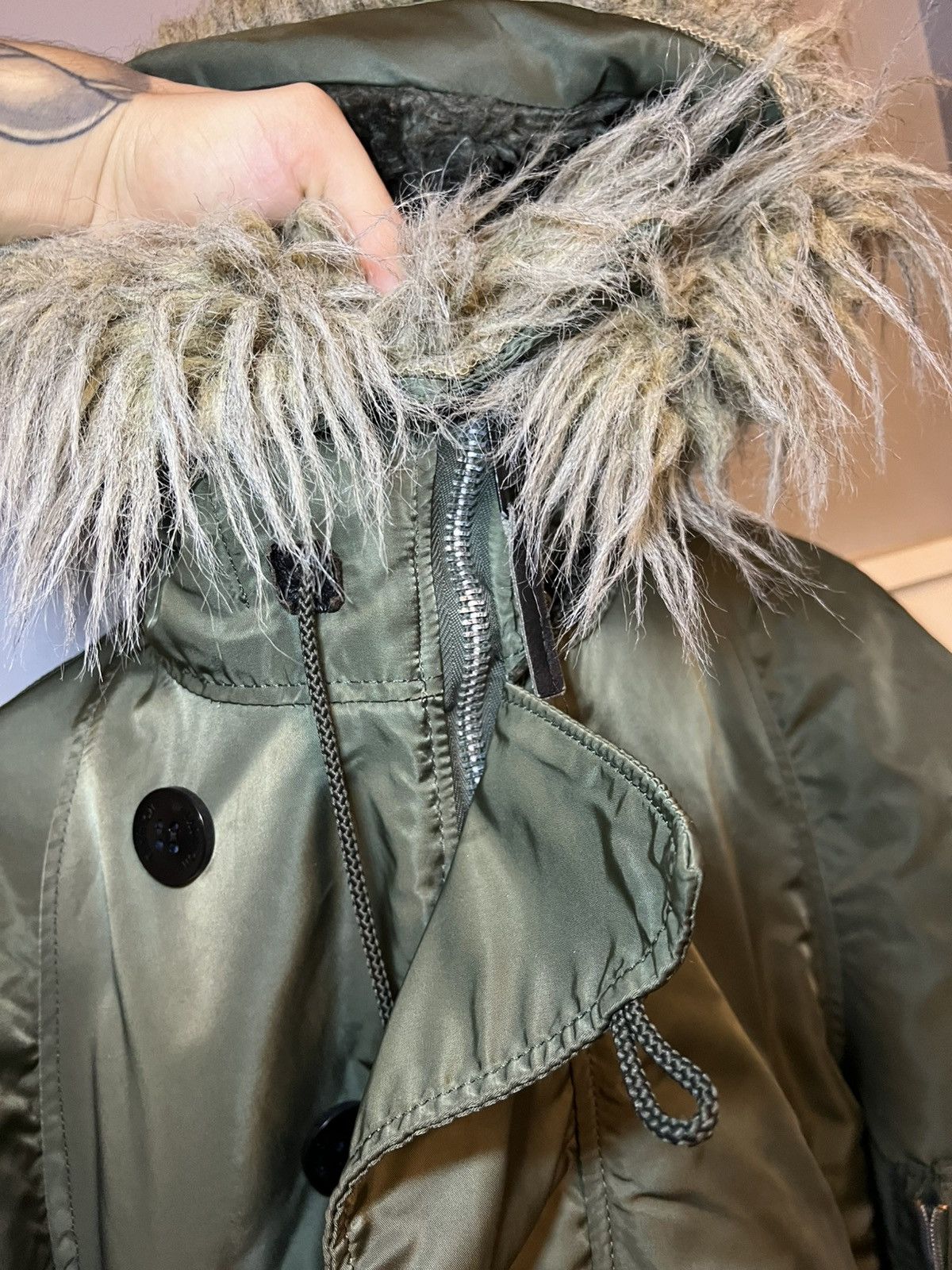 Alpha Industries Vintage Alpha Industries fur hood bomber jacket Size US XL / EU 56 / 4 - 9 Thumbnail