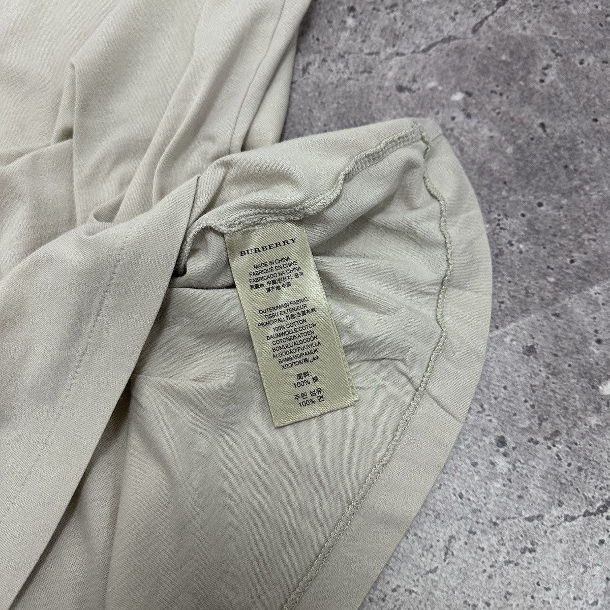 Burberry Vintage 00s Burberry Brit Yarn Proof Gabardine tee y2k og Size US M / EU 48-50 / 2 - 7 Thumbnail