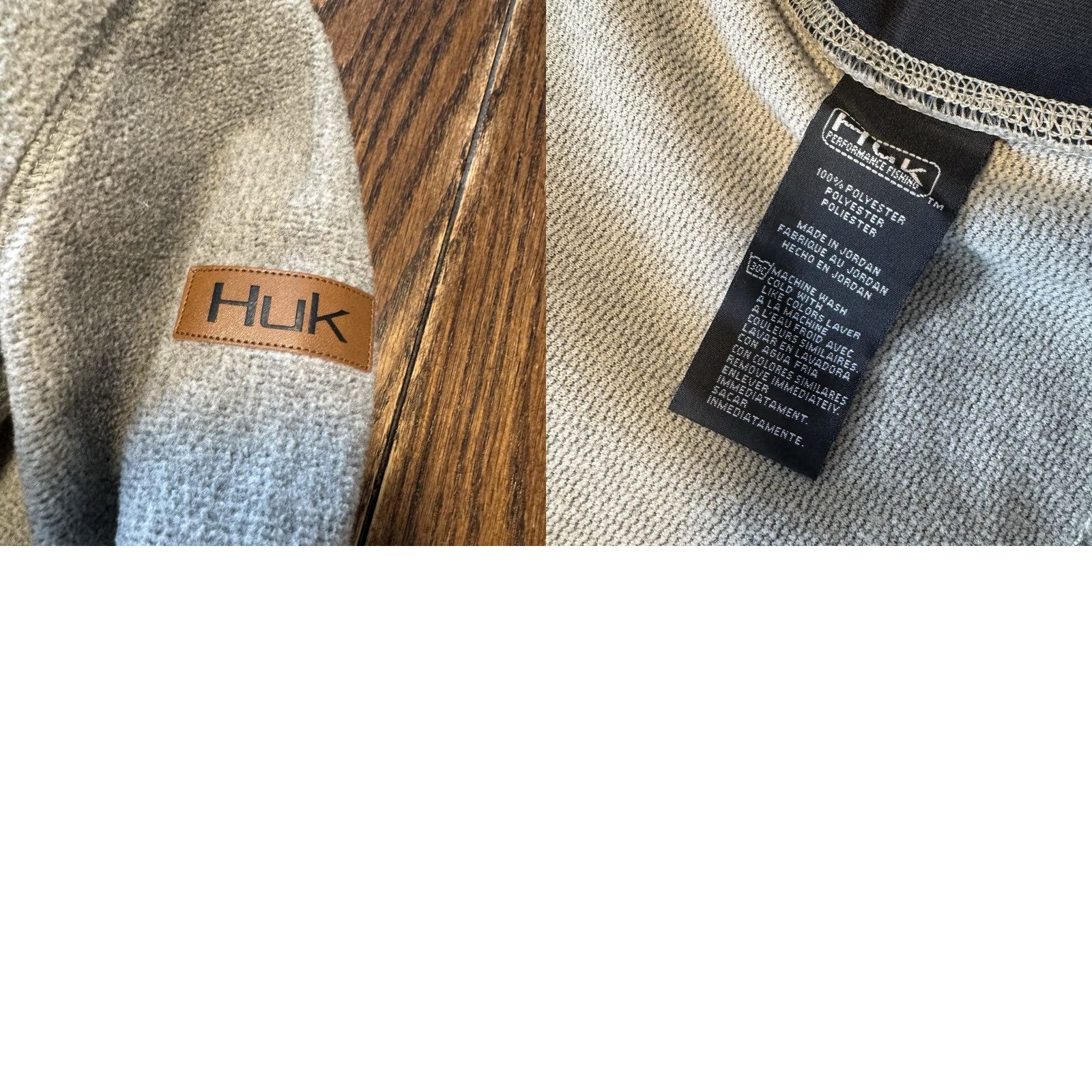 Vintage Huk Jacket Mens XL Full Zip Performance Fleece Beige Pockets Mock Neck Windbreaker Outdoor Fishing Hiking Size US XL / EU 56 / 4 - 8 Thumbnail