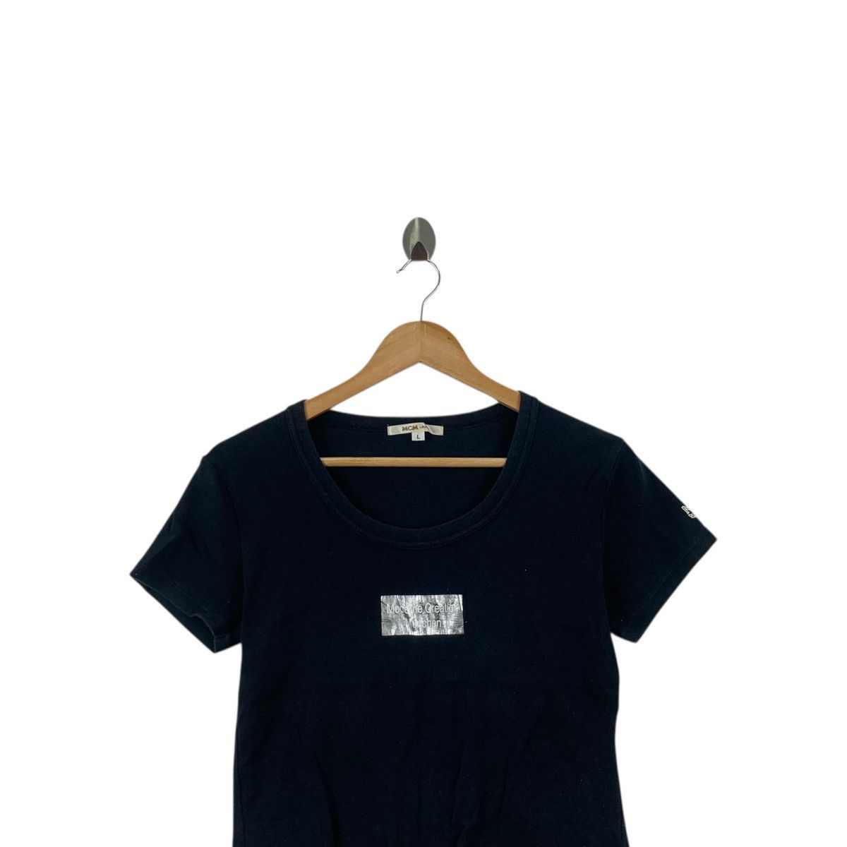 MCM Vintage MCM LEGERE Modern Creation Munich Box Logo Tee Size L / US 10 / IT 46 - 2 Thumbnail